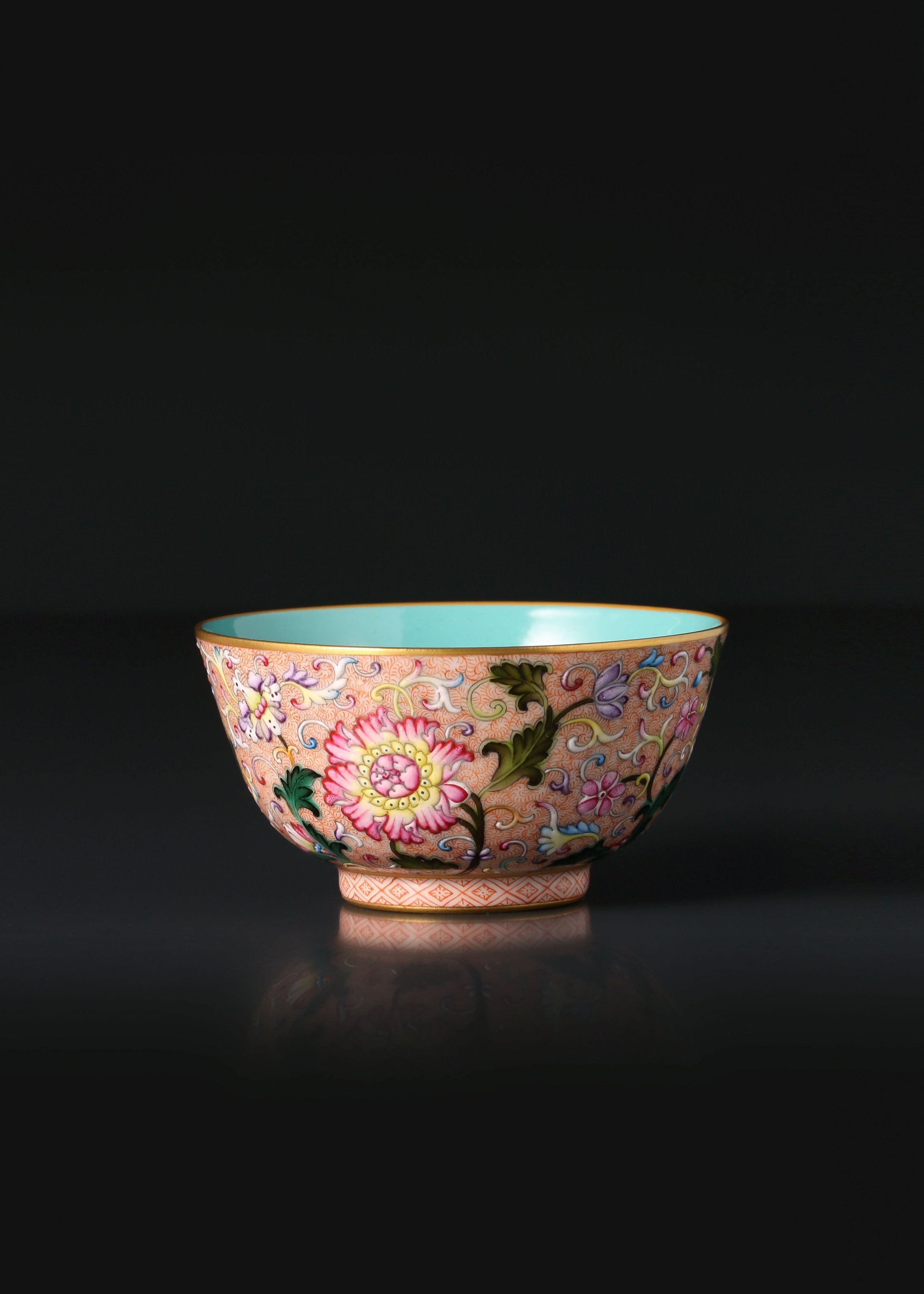Dayazhai Guyuexuan Floral Pattern Covered Bowl/Cup