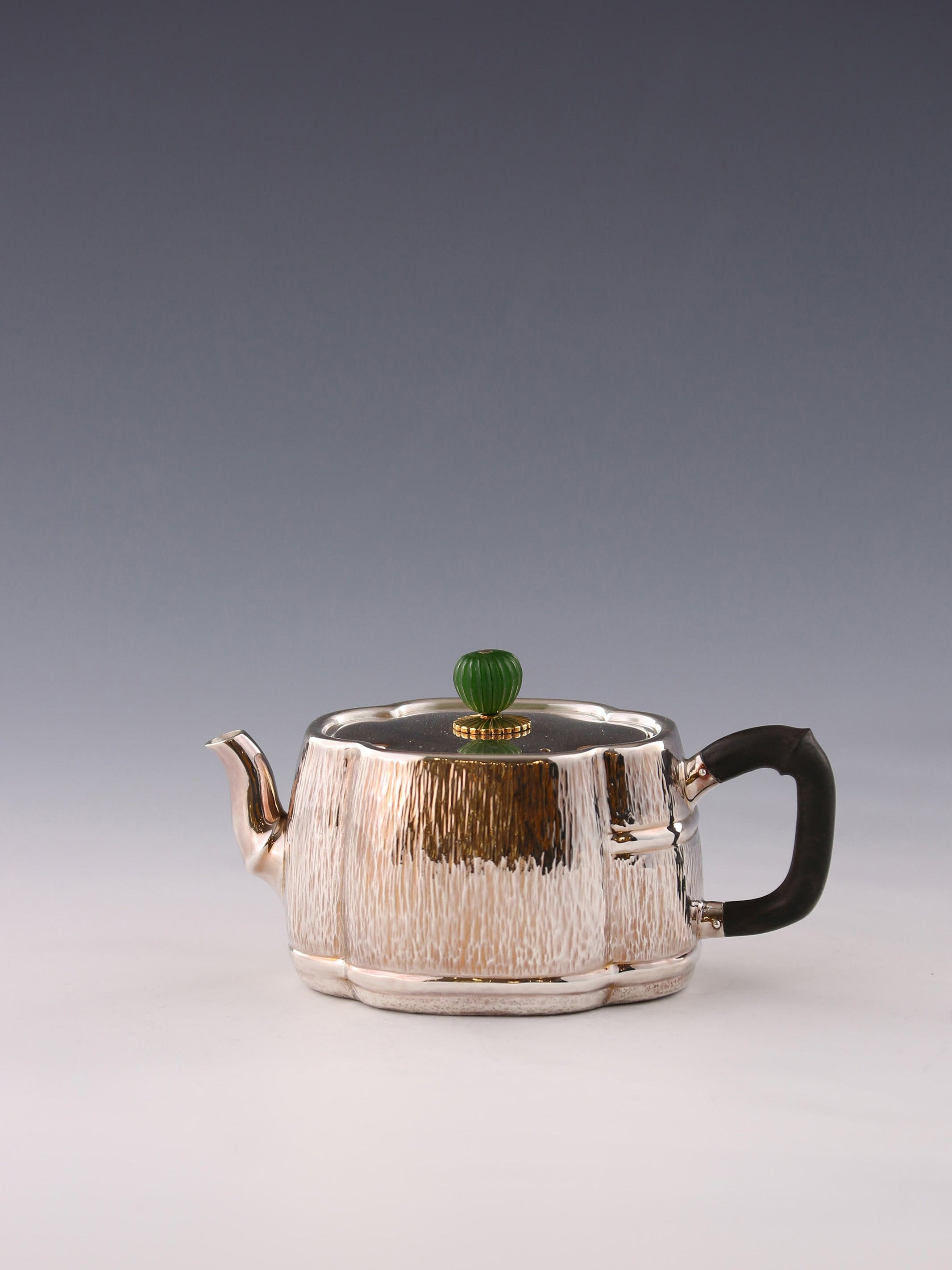 Begonia Bamboo Sterling Silver Teapot