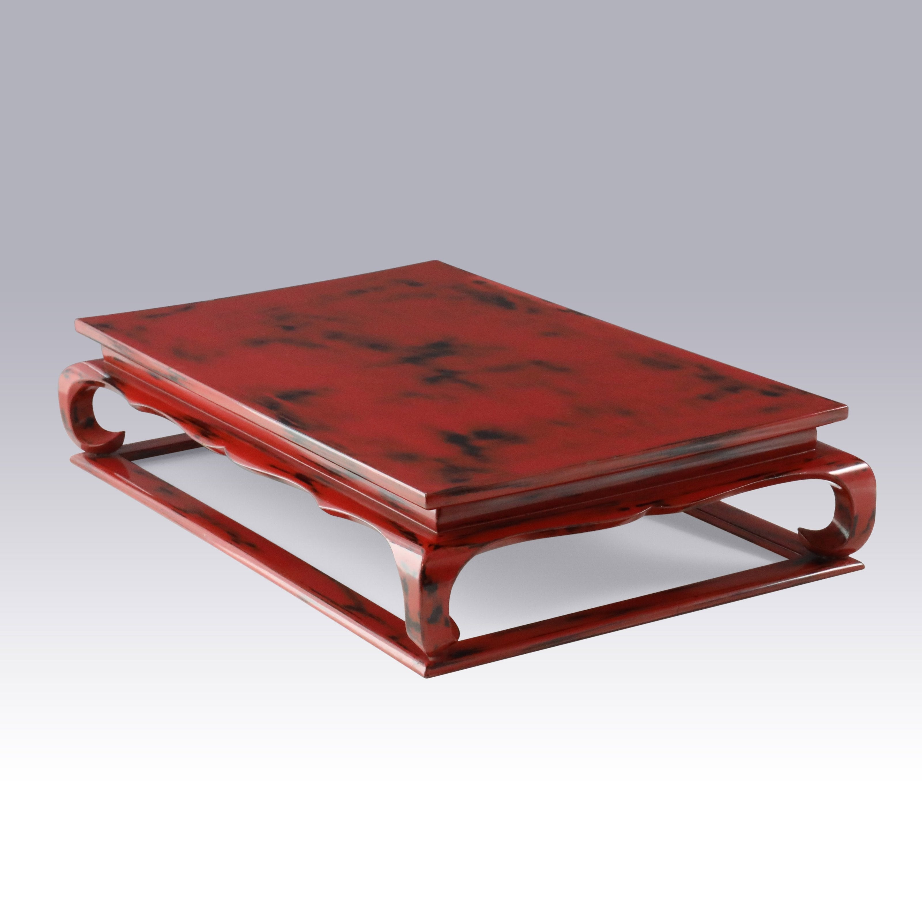 Red lacquered tea table