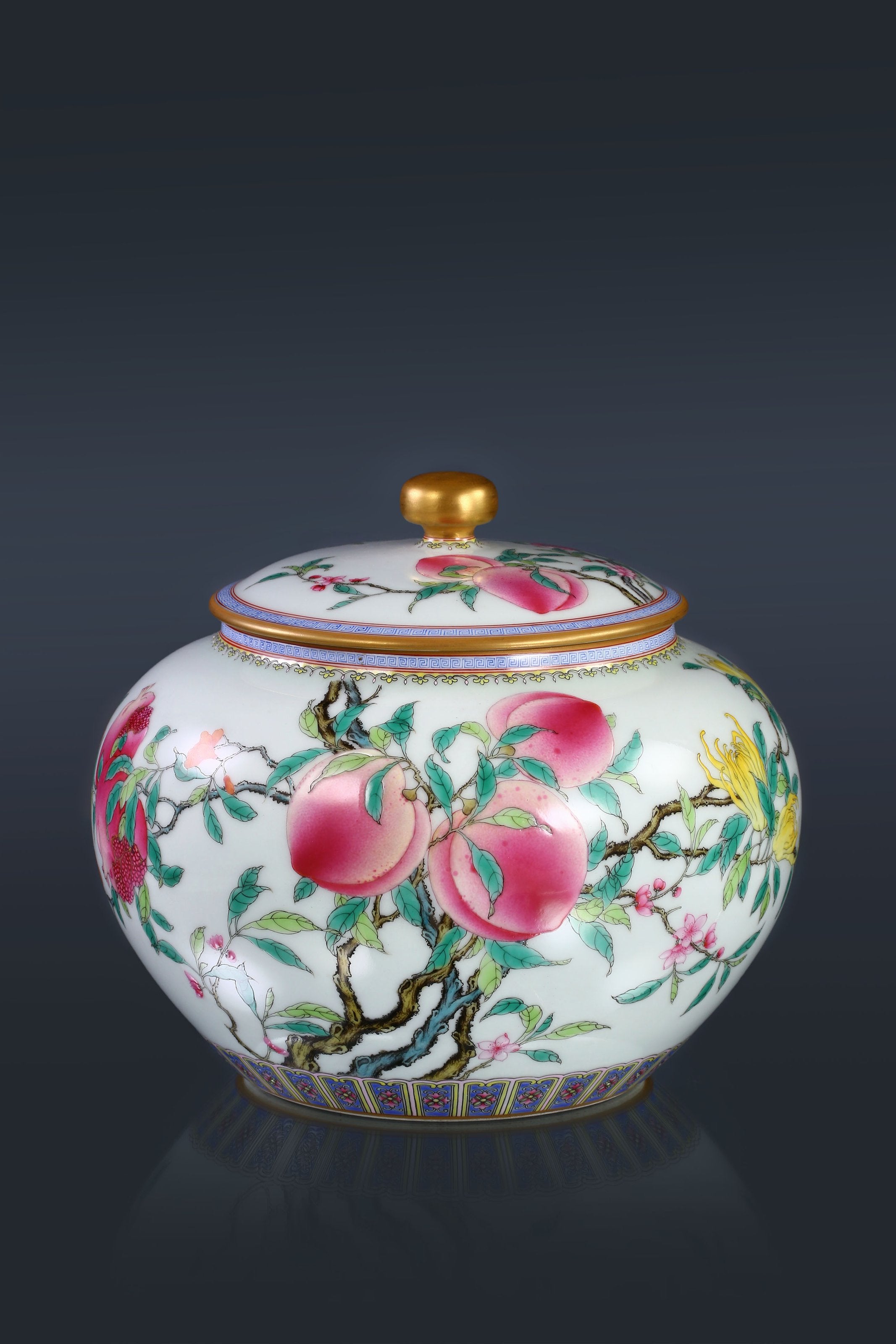 Famille Rose Three-Blessing Pearl Jar