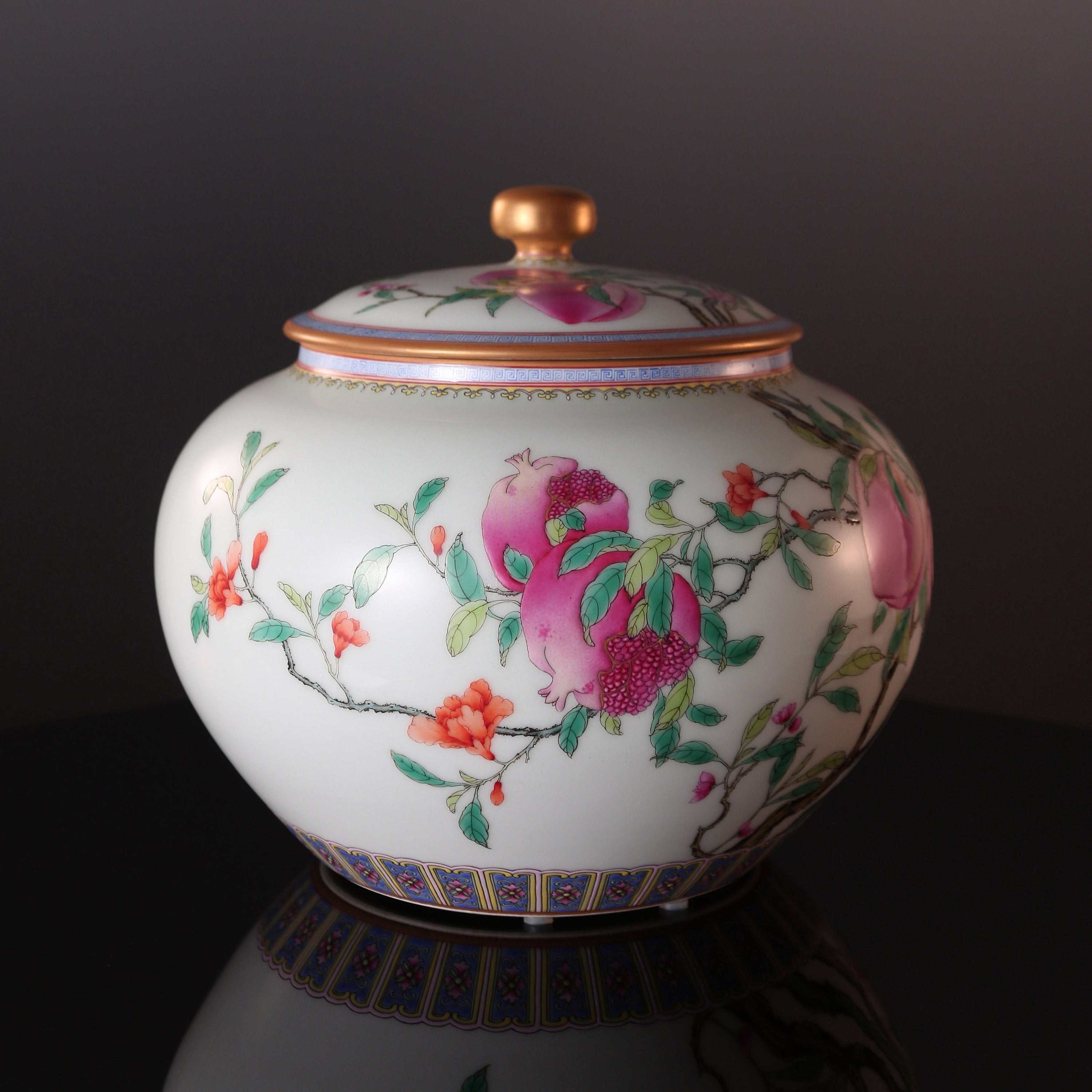 Famille Rose Three-Blessing Pearl Jar