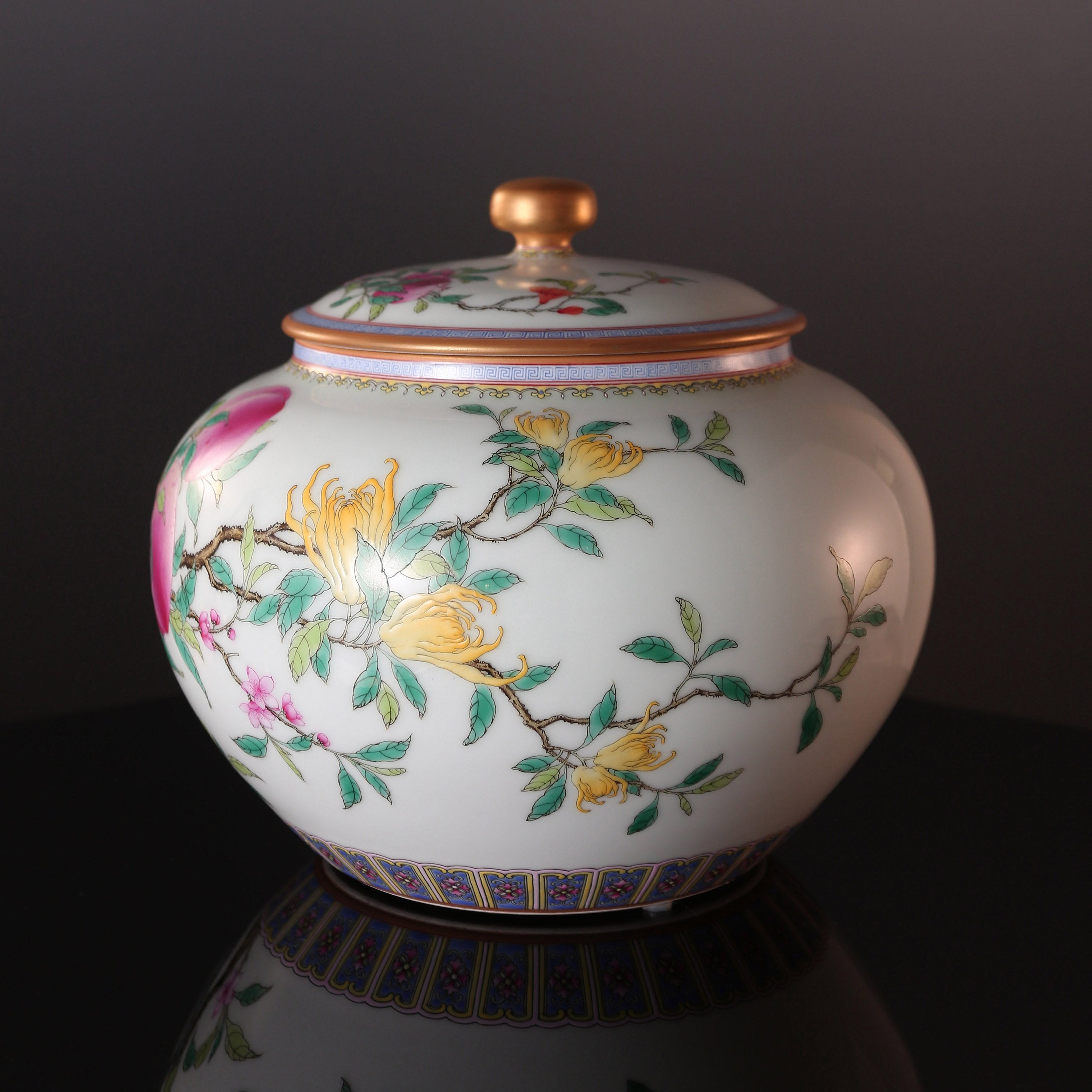 Famille Rose Three-Blessing Pearl Jar