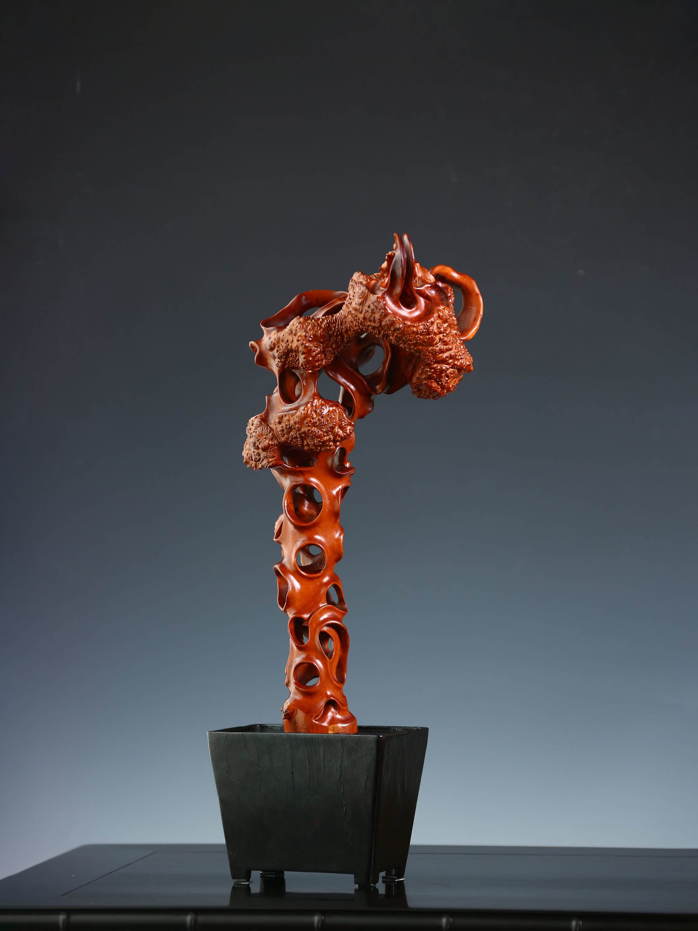 Boxwood Carved Peak Mountain 