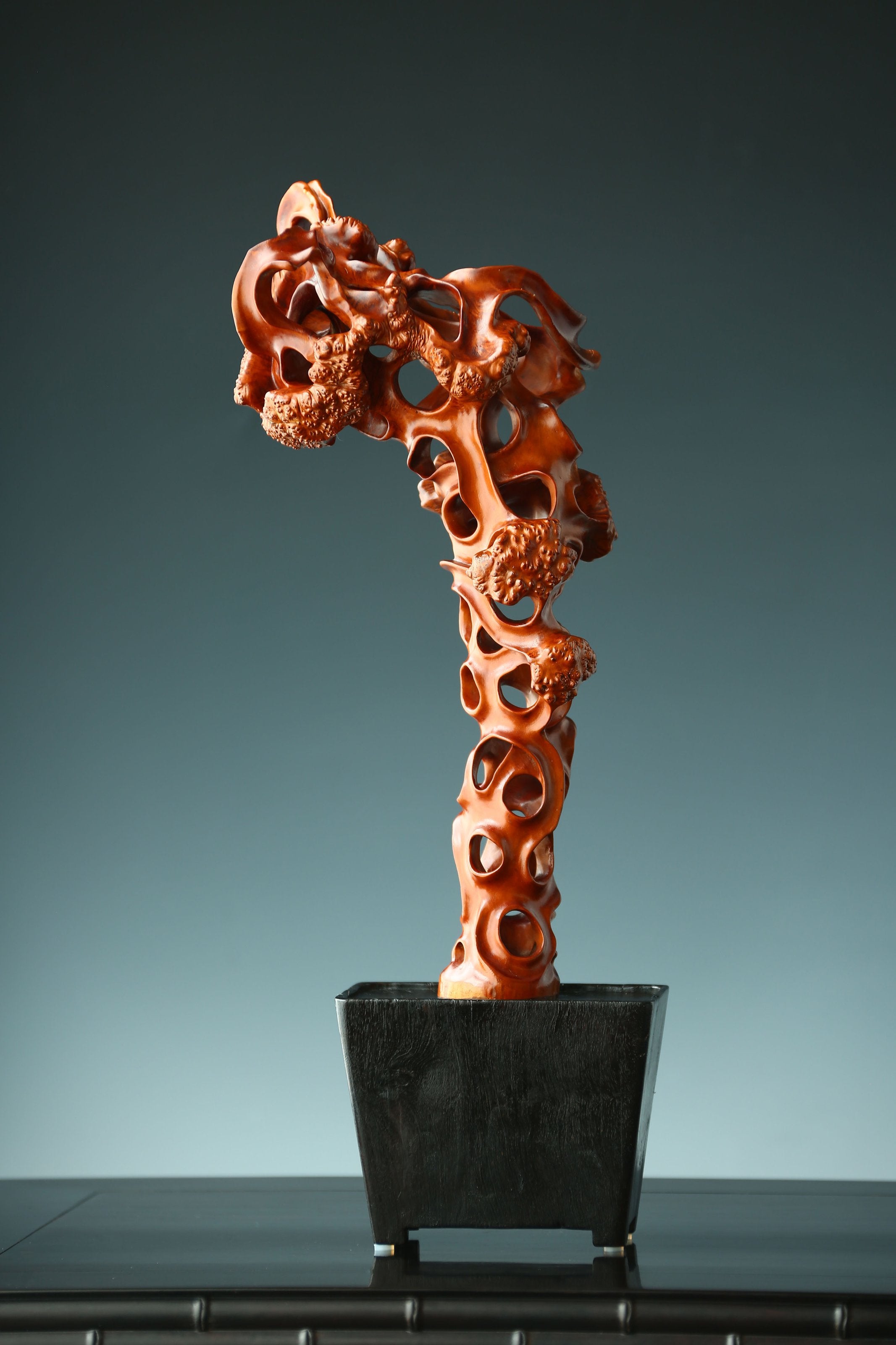 Boxwood Carved Peak Mountain 