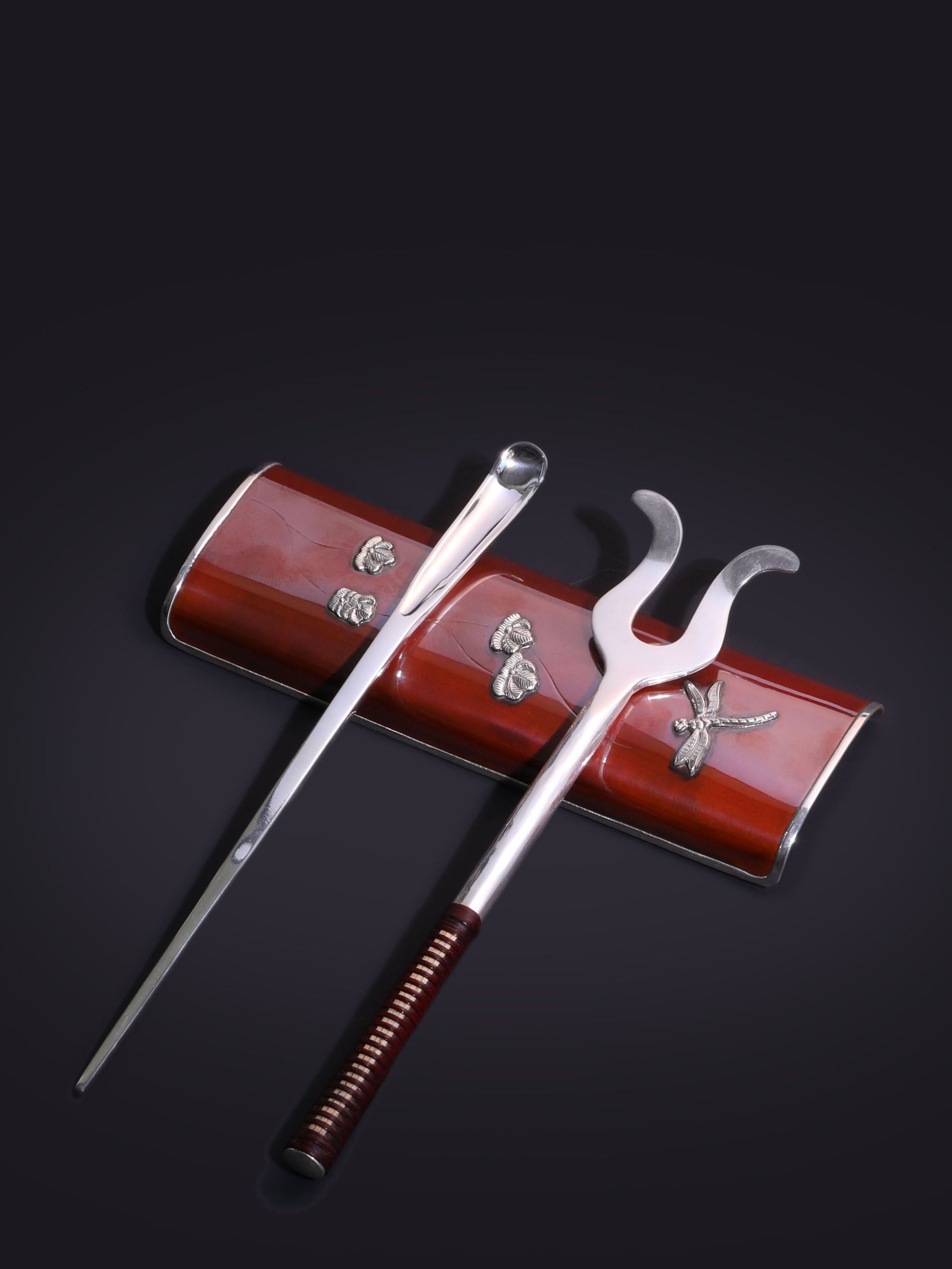 Simple pure silver tea pick | tea scoop