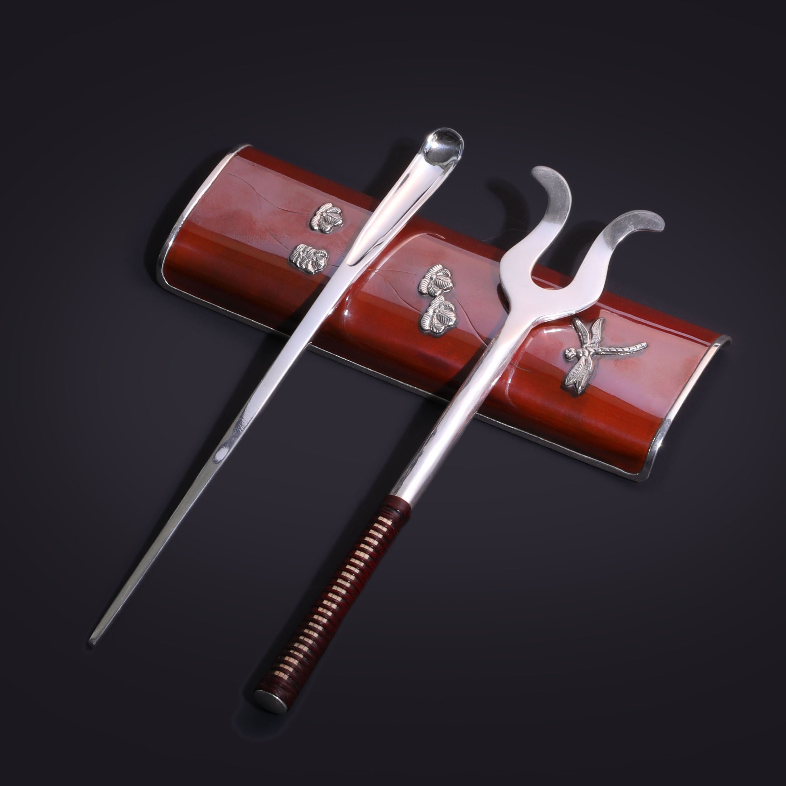 Simple pure silver tea pick | tea scoop