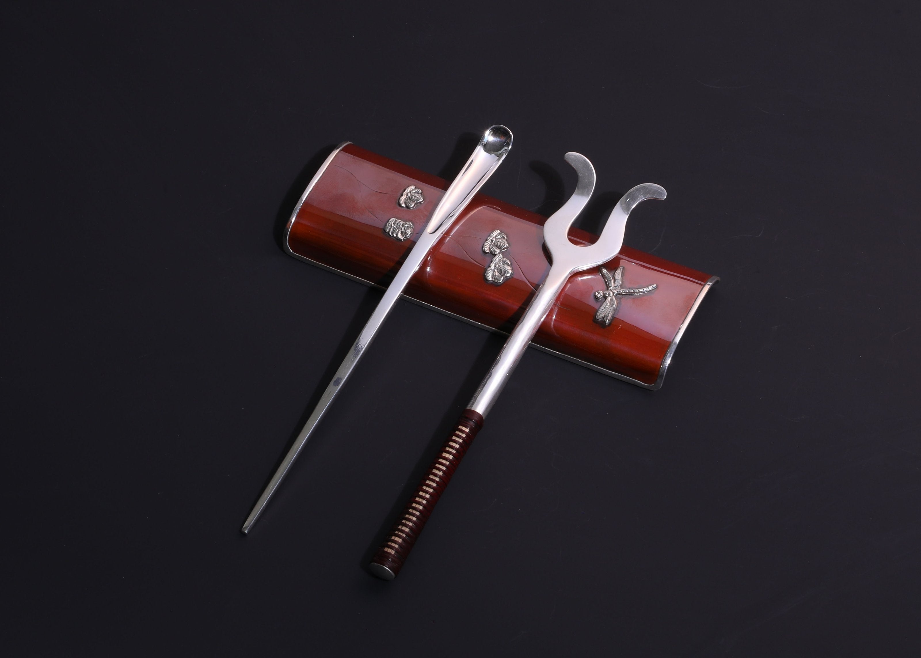 Simple pure silver tea pick | tea scoop