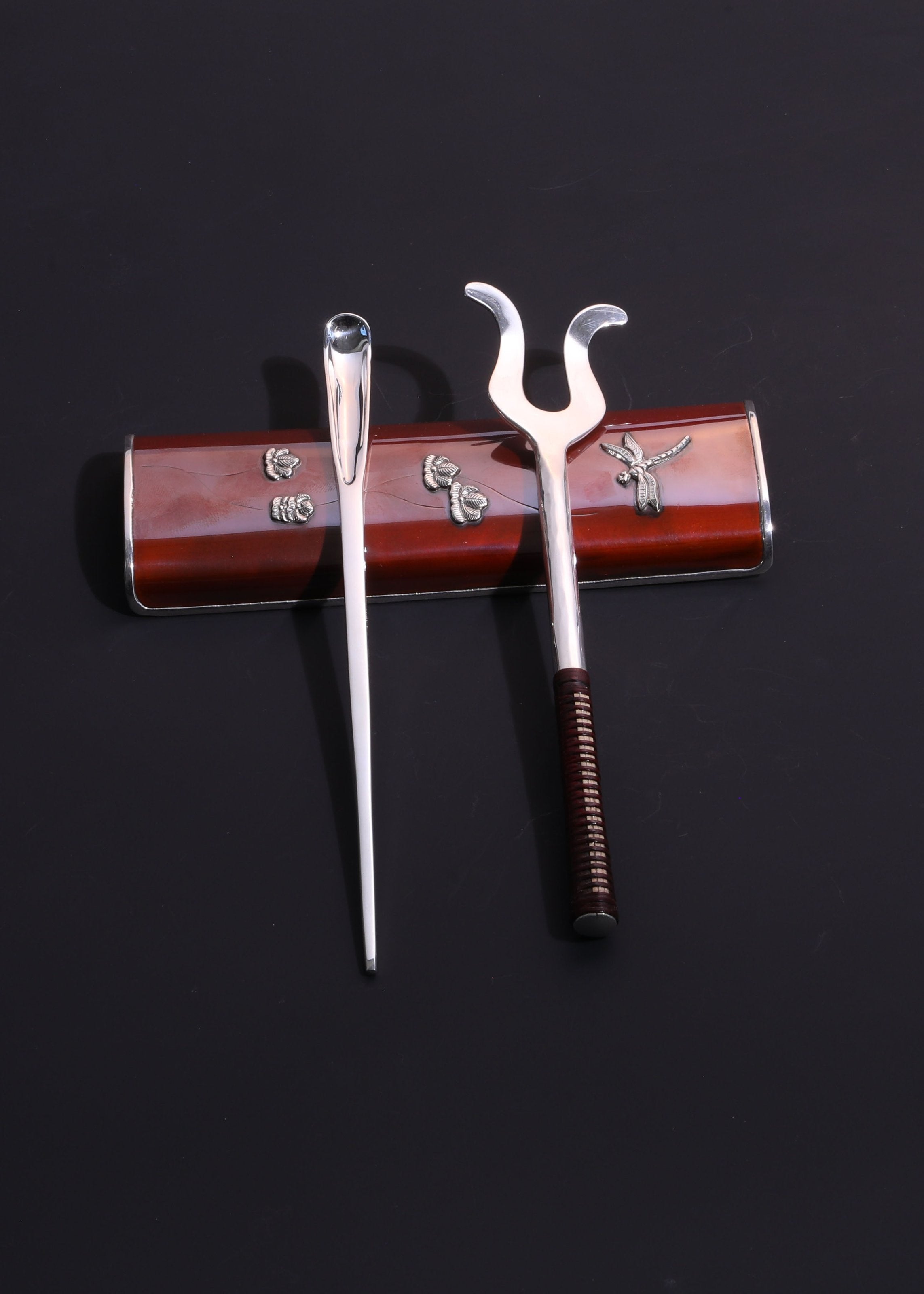 Simple pure silver tea pick | tea scoop