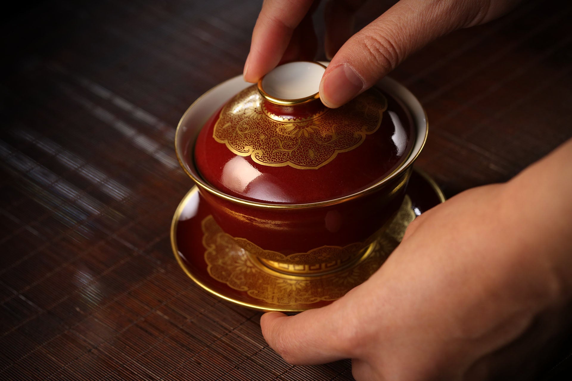 Sacrificial Red and Gold-Plated Bowl/Cup