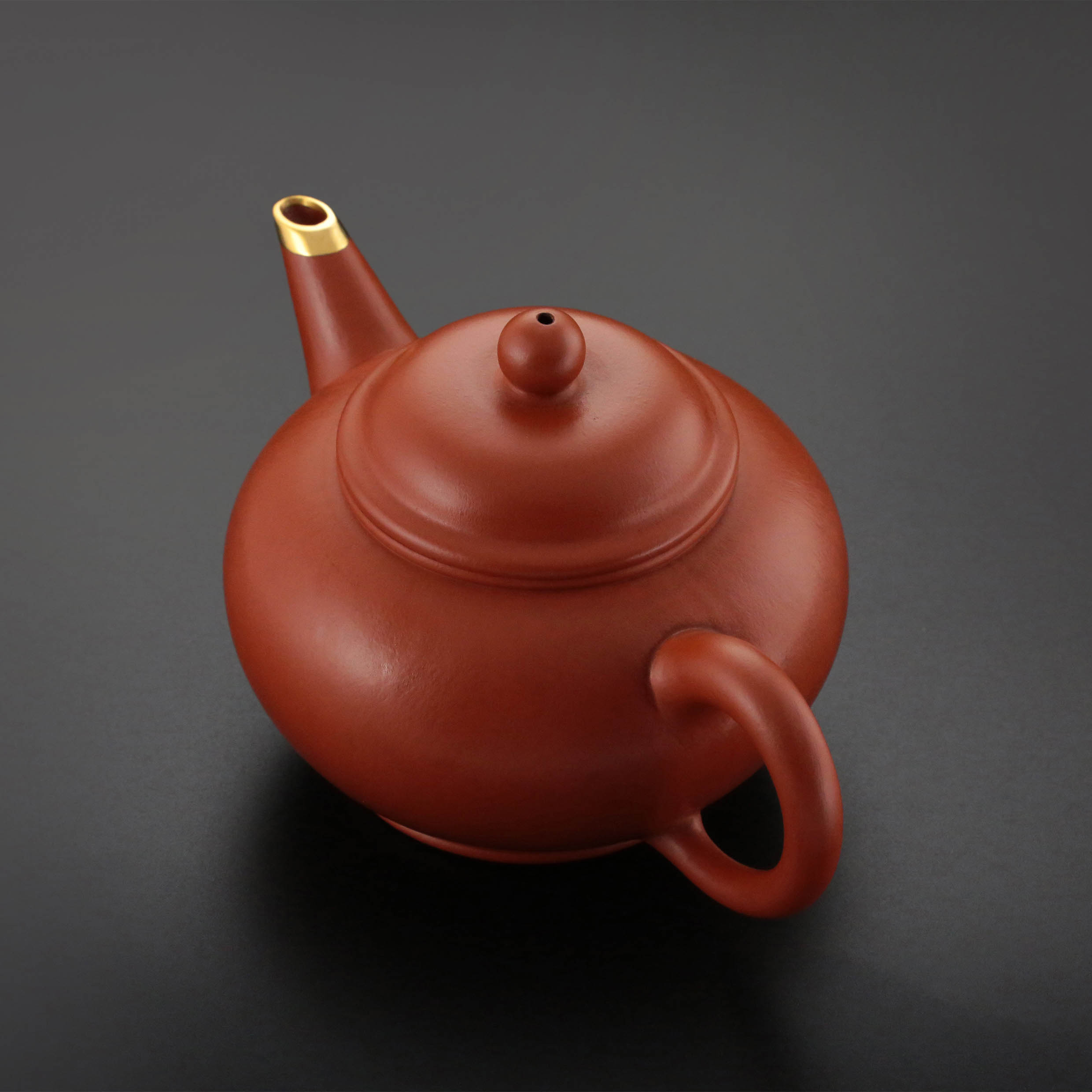 Zhao Zhuang Golden Yellow Clay Spout with Gold-plated Purple Clay Teapot
