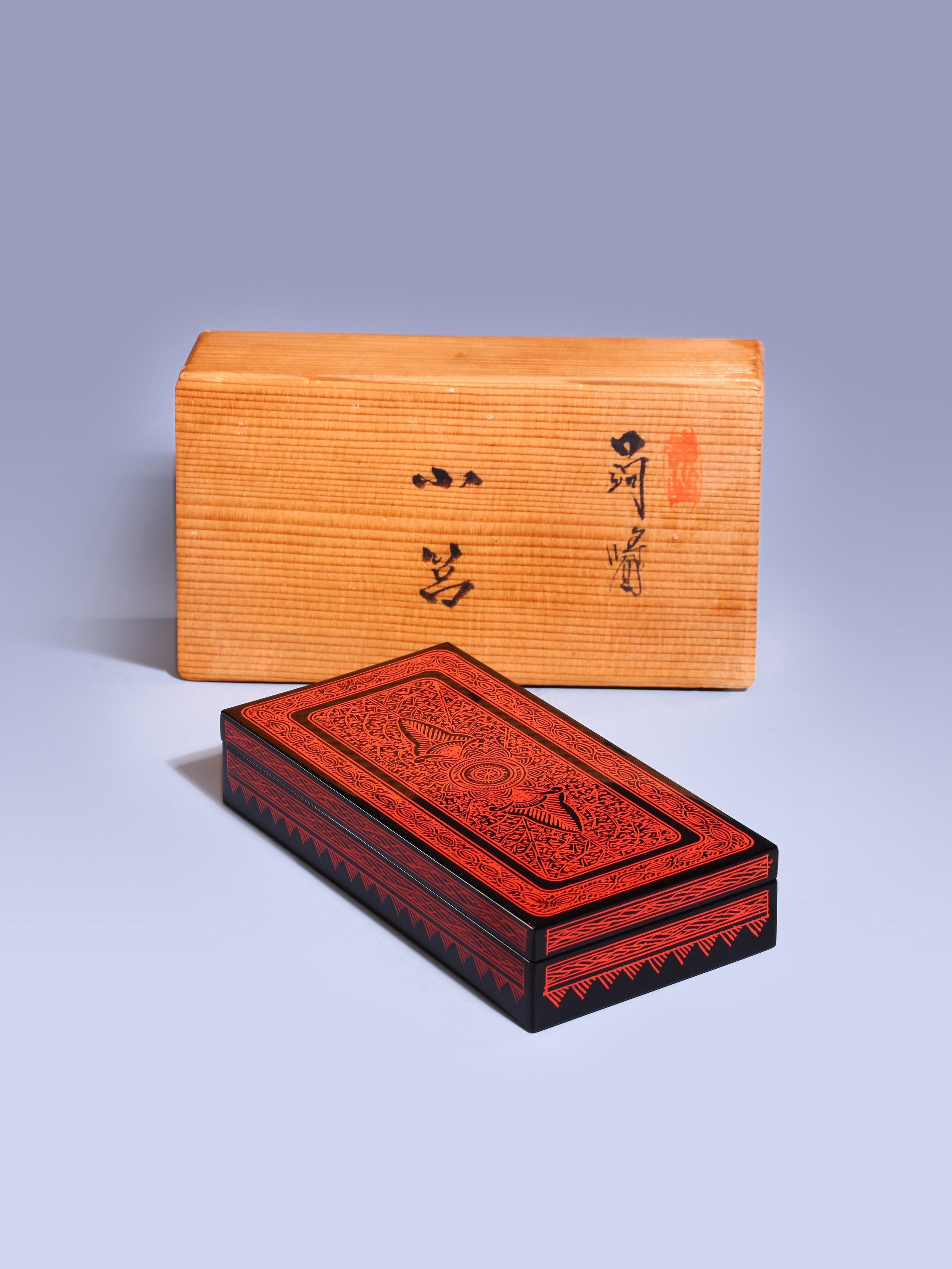 Japanese konjac lacquer box