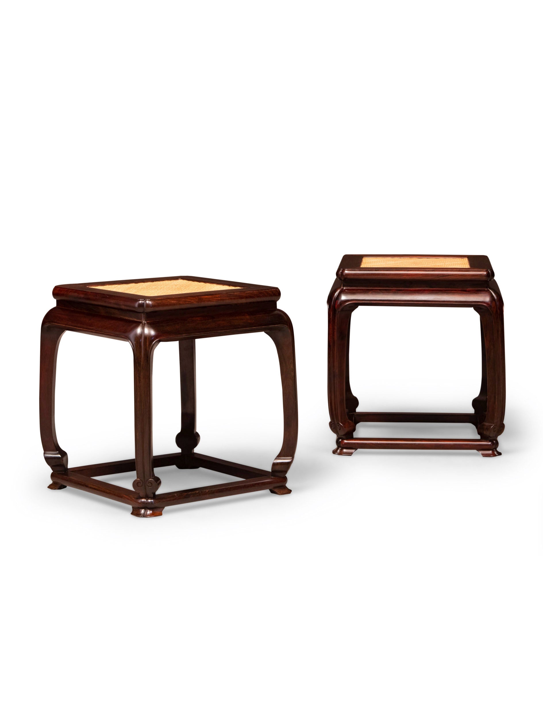 Lao rosewood square stool