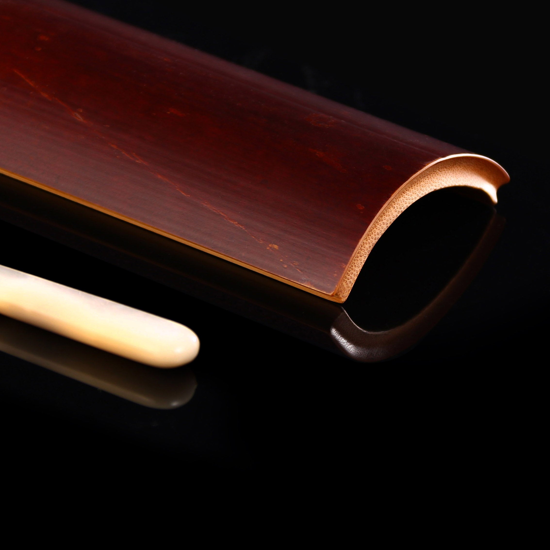 Old bamboo tea scoop, fritillaria tea knife