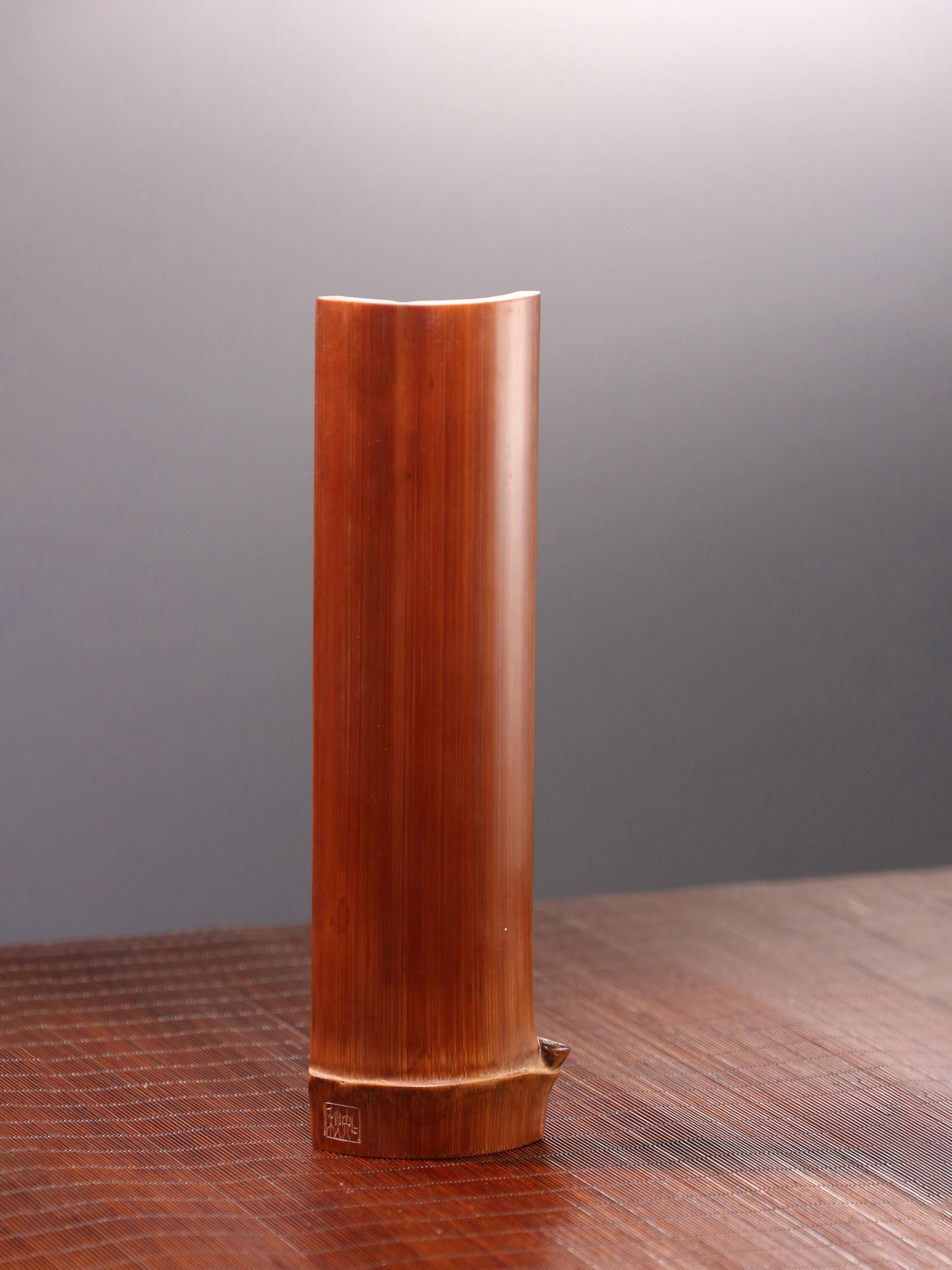 Tea Scoop Carved from Old Bamboo