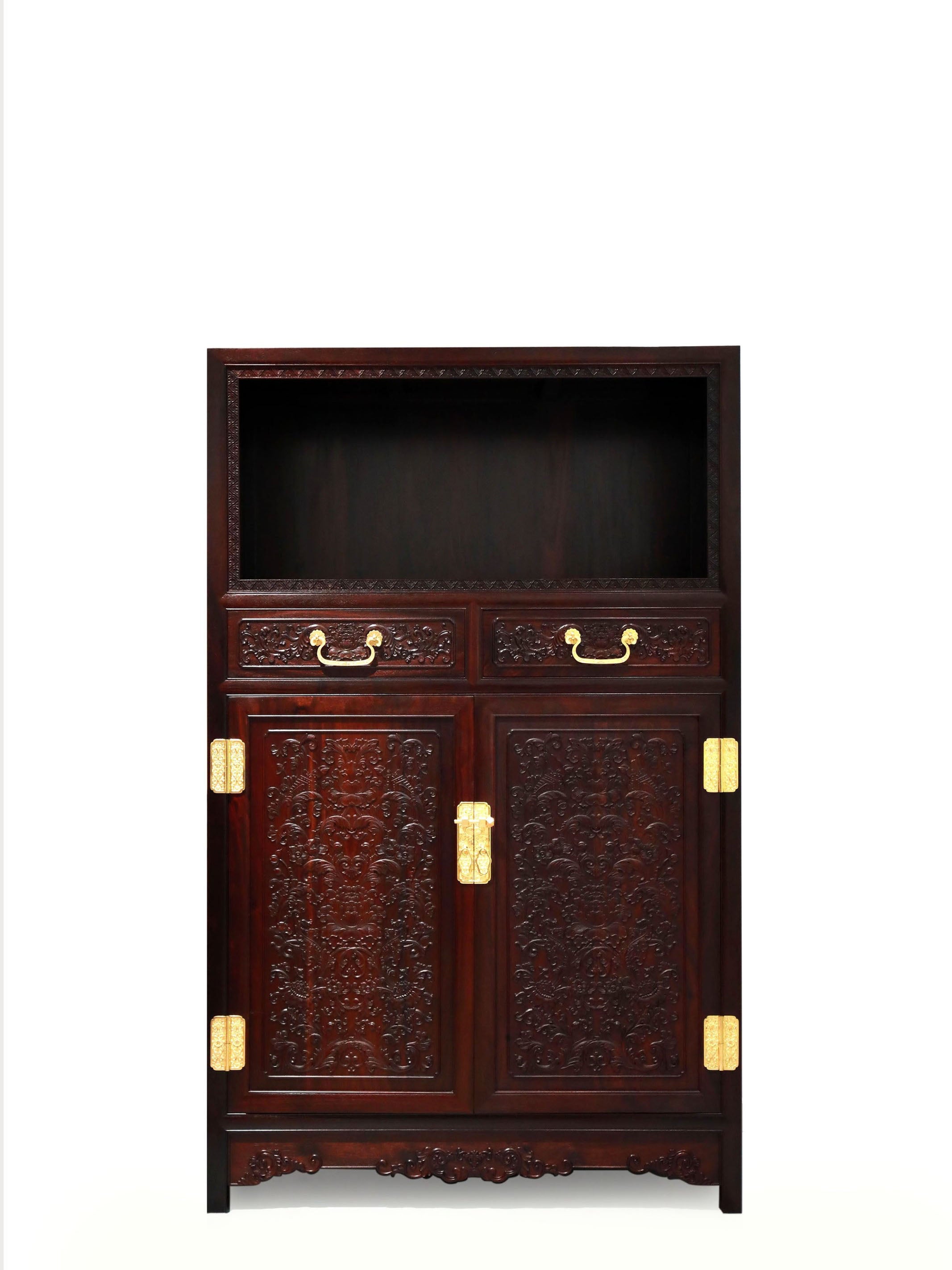 Two-drawer open cabinet