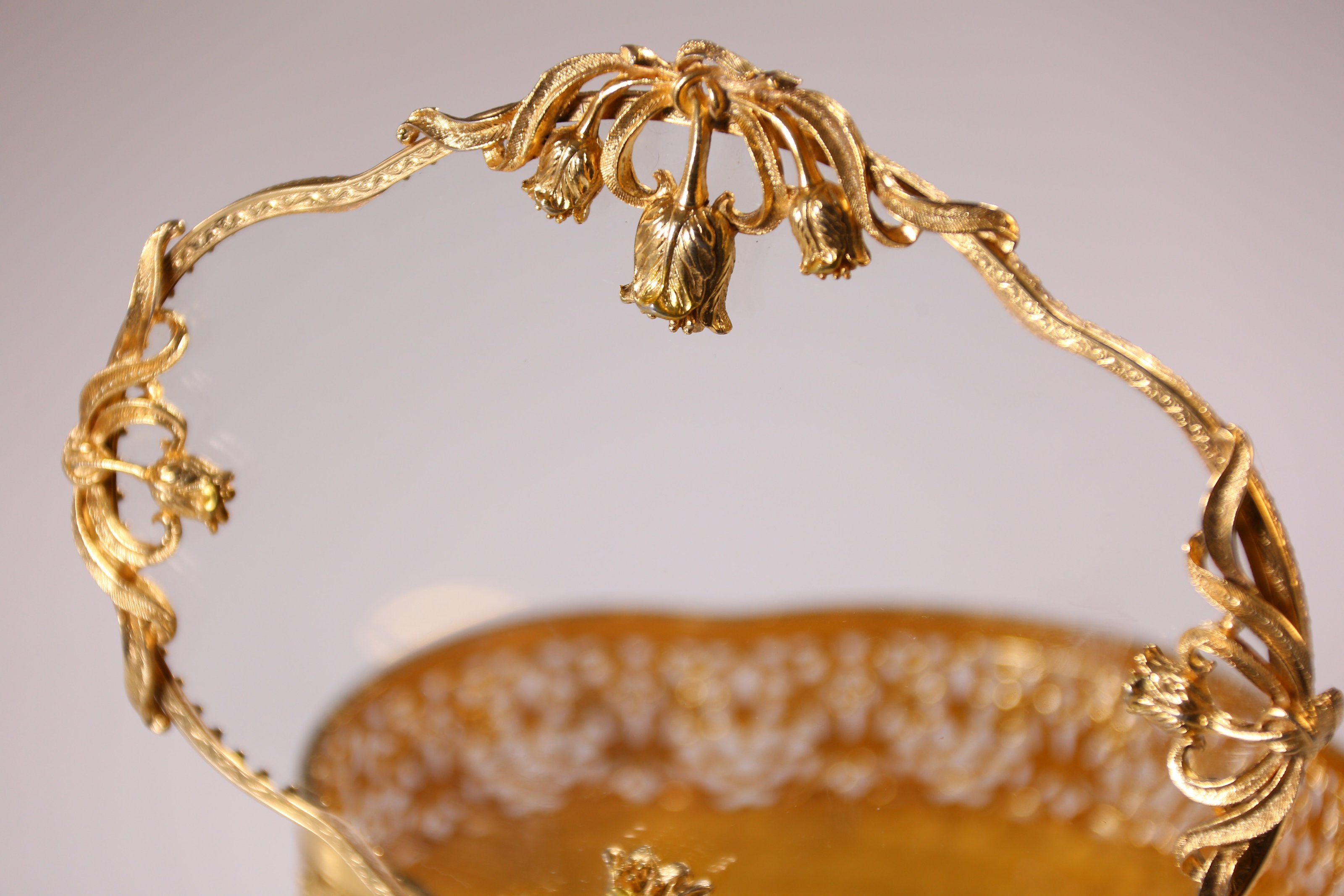 European antique gilded display box