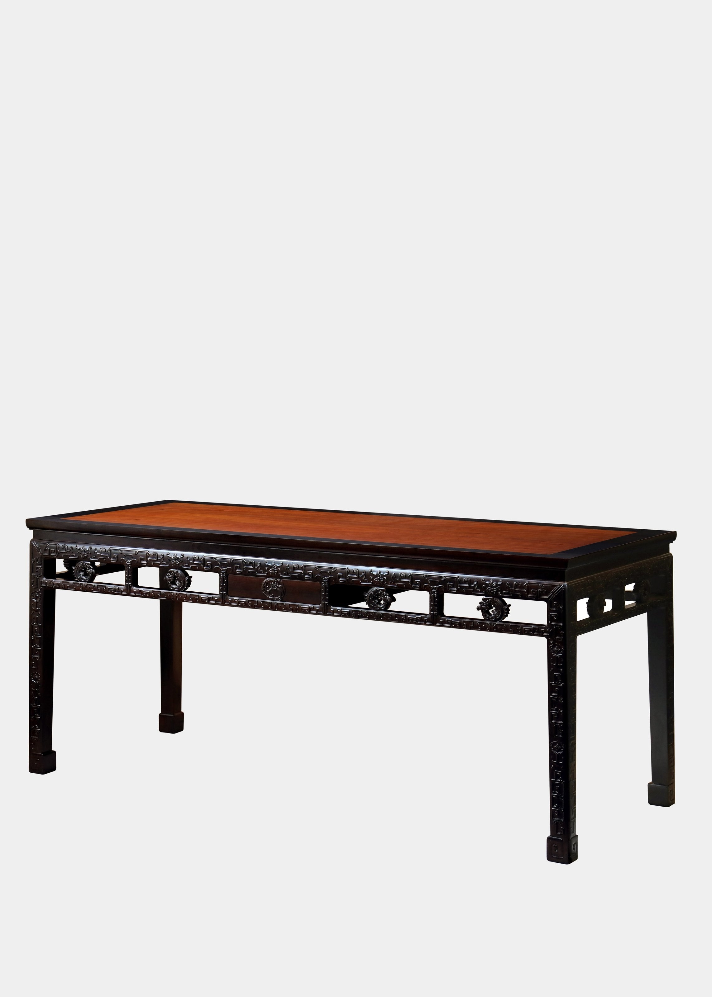 Purple sandalwood tea table with kui dragon pattern