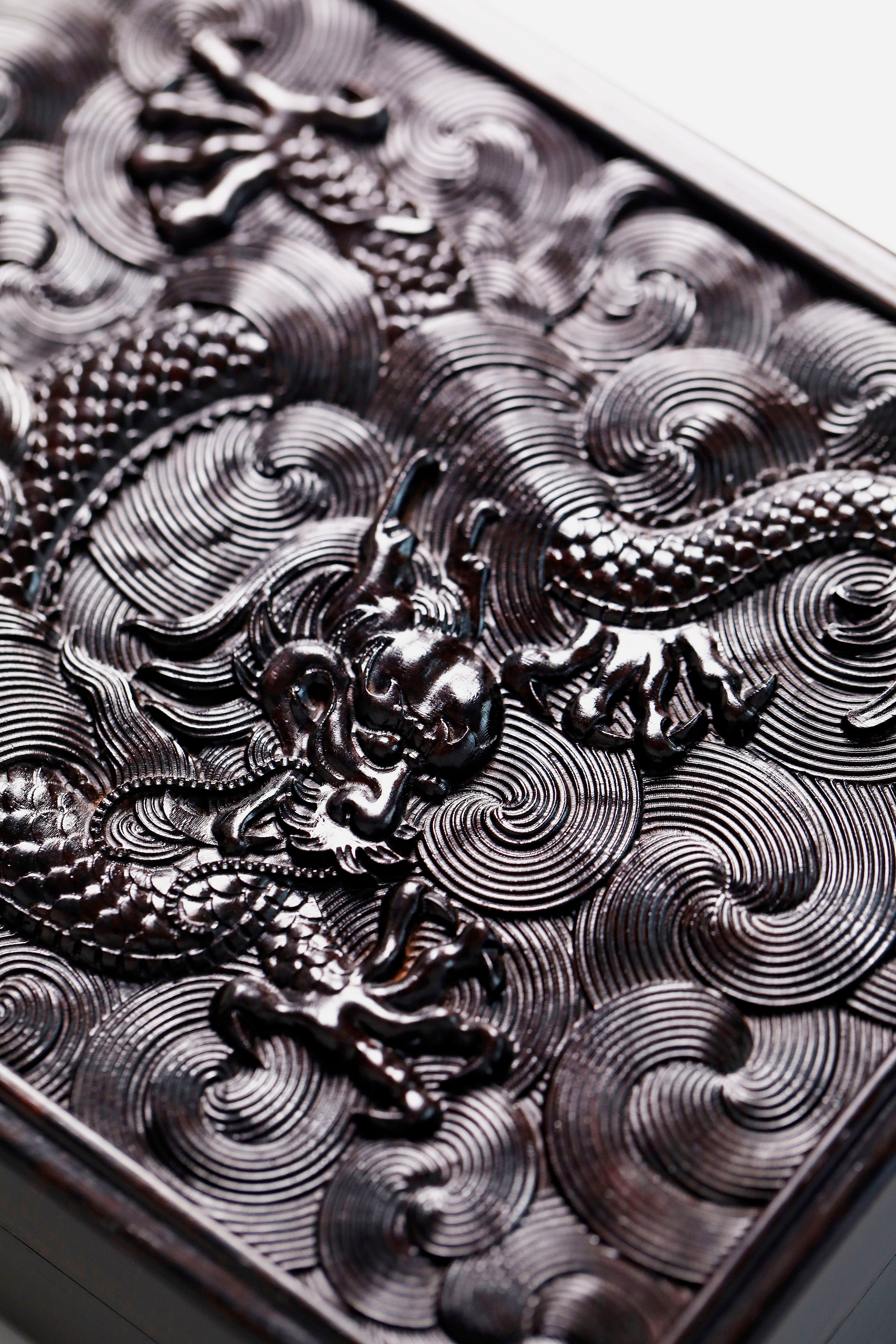 Purple Sandalwood Dragon Soaring Ten Thousand Miles Small Tea Box