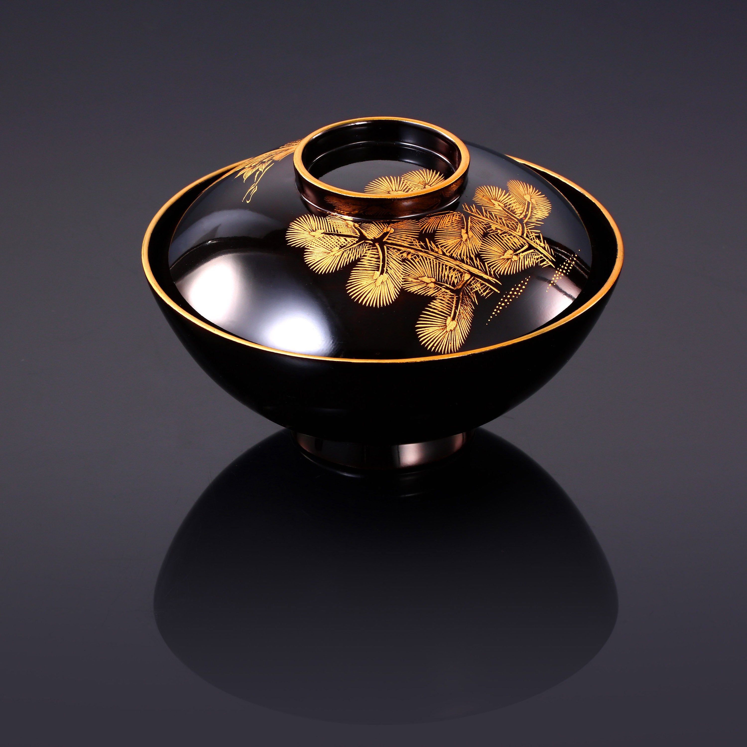 Wajima Painted Gold-Glazed Bowl | Lacquer Tea Dates