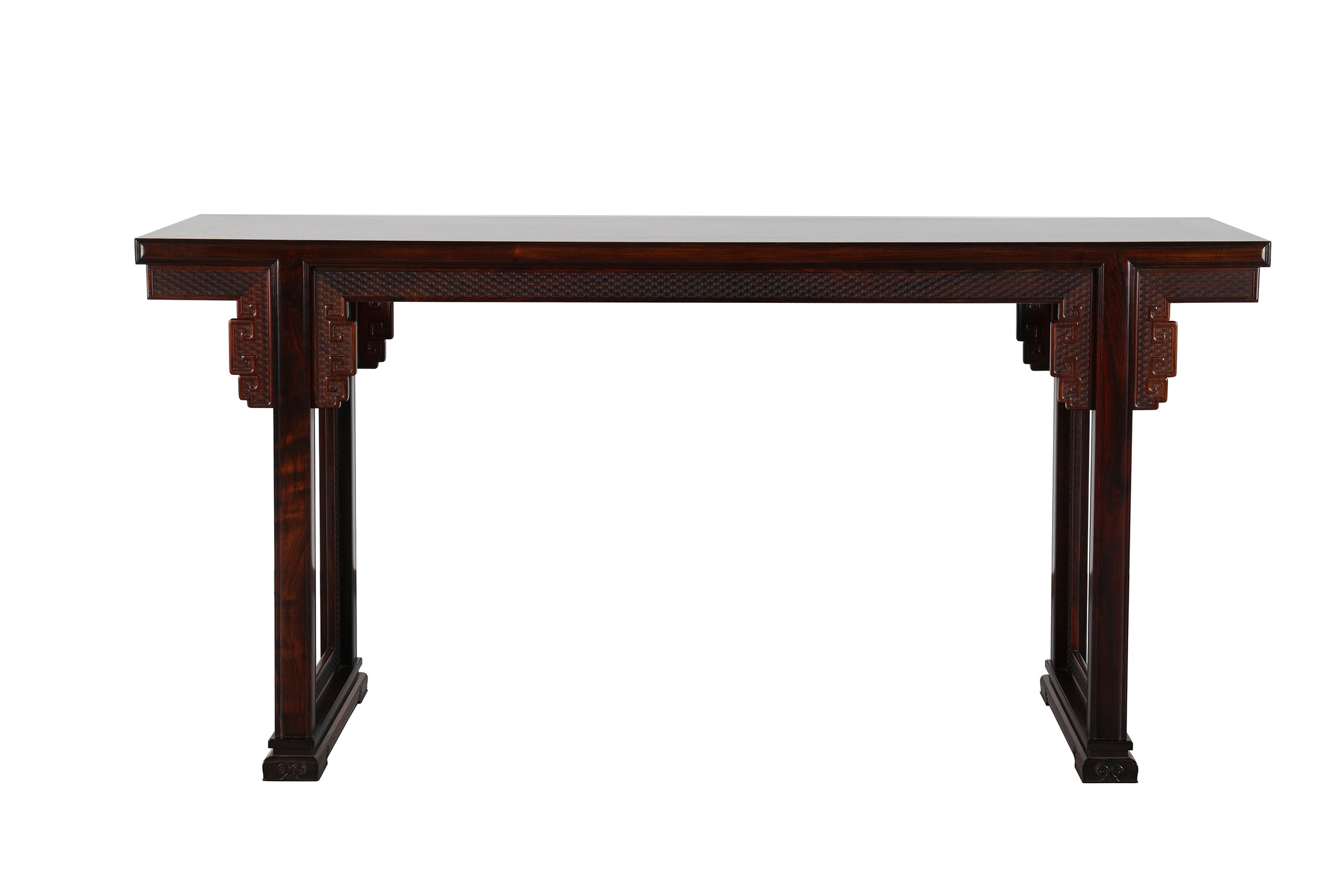 Plum Blossom Brocade Pattern Flat-Top Table