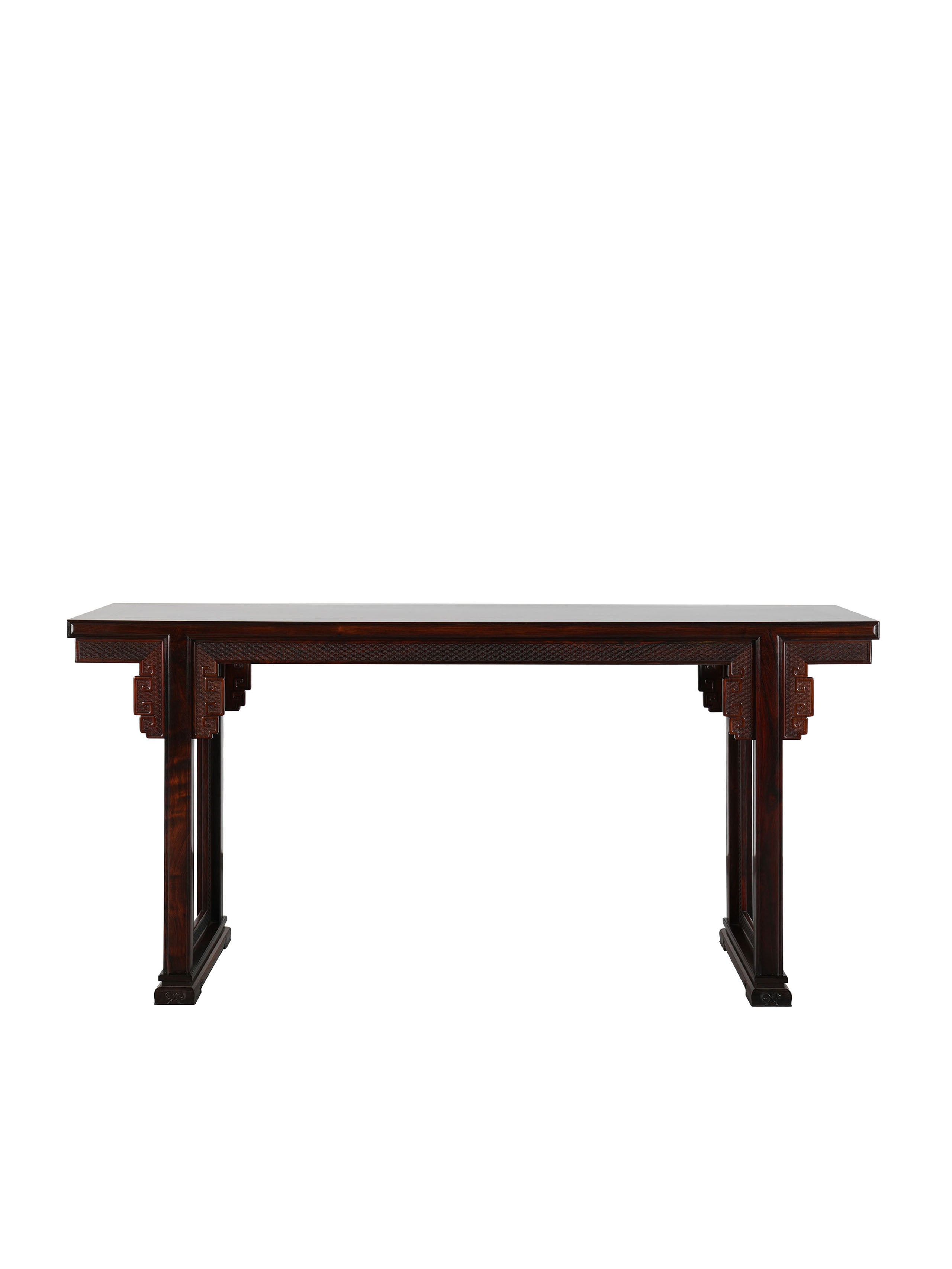 Plum Blossom Brocade Pattern Flat-Top Table