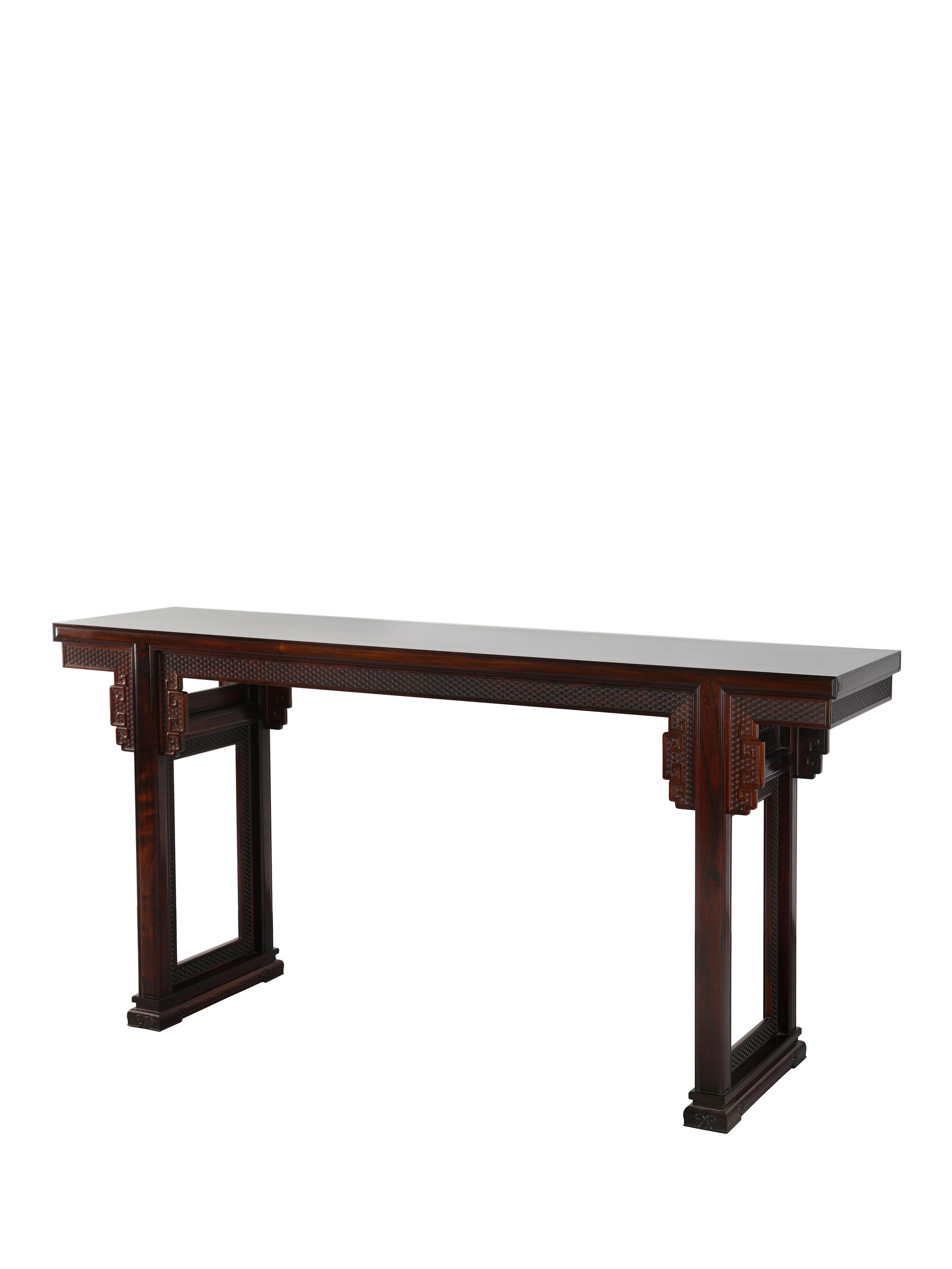 Plum Blossom Brocade Pattern Flat-Top Table