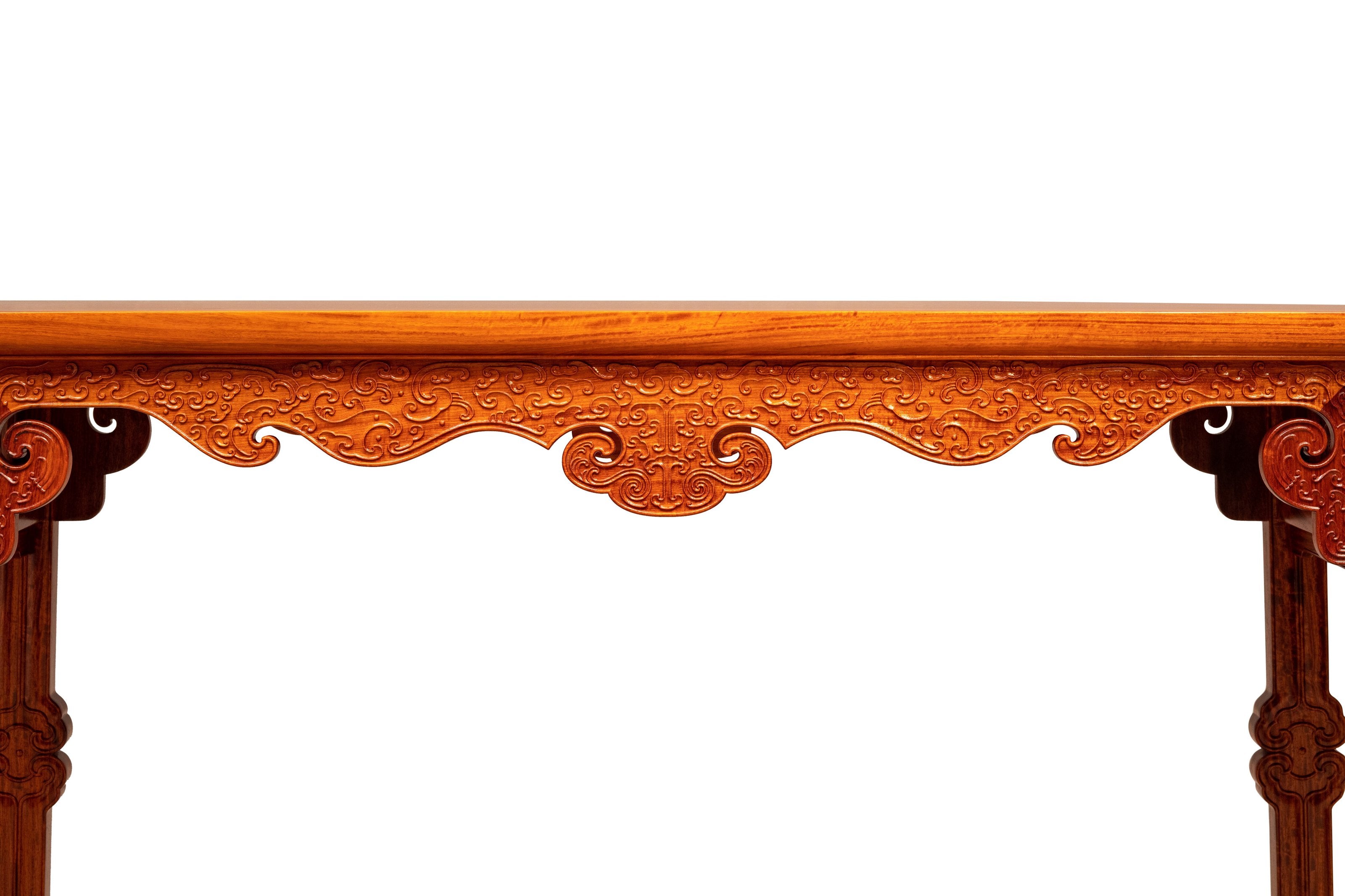 Burmese carved flat-top table