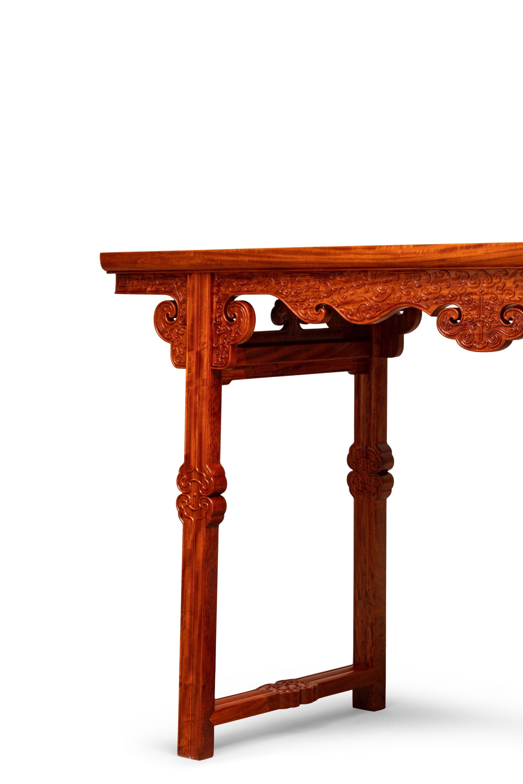 Burmese carved flat-top table