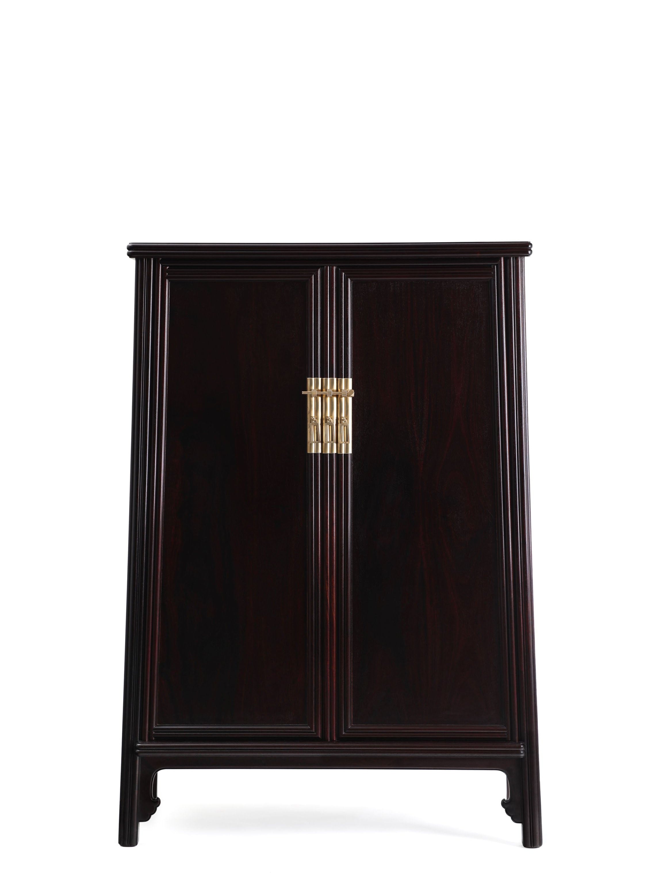 Ming-style melon-shaped round-cornered tea sideboard