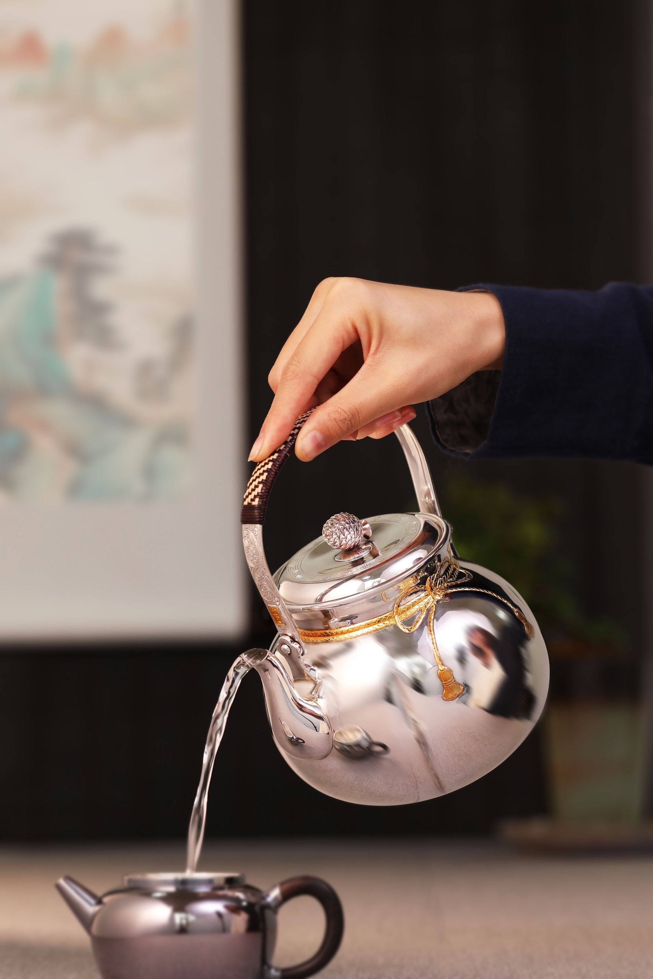 Nafu Pure Silver Teapot