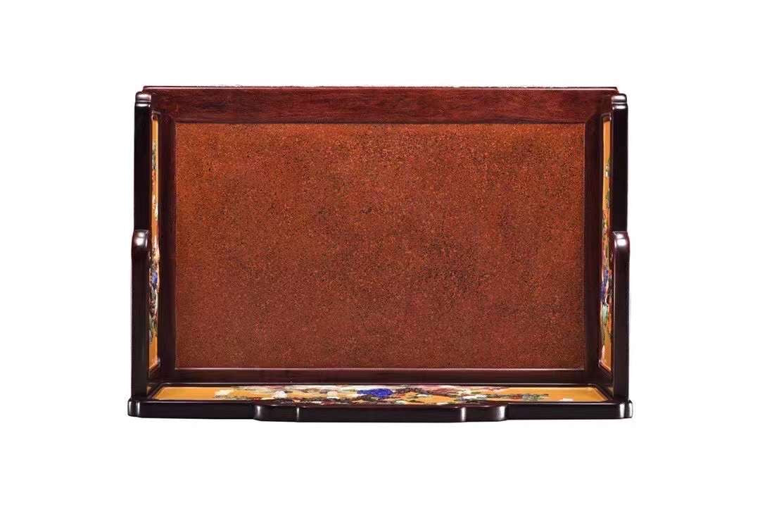 Qianlong Rosewood Lacquer Throne Inlaid with Treasures and Flowers