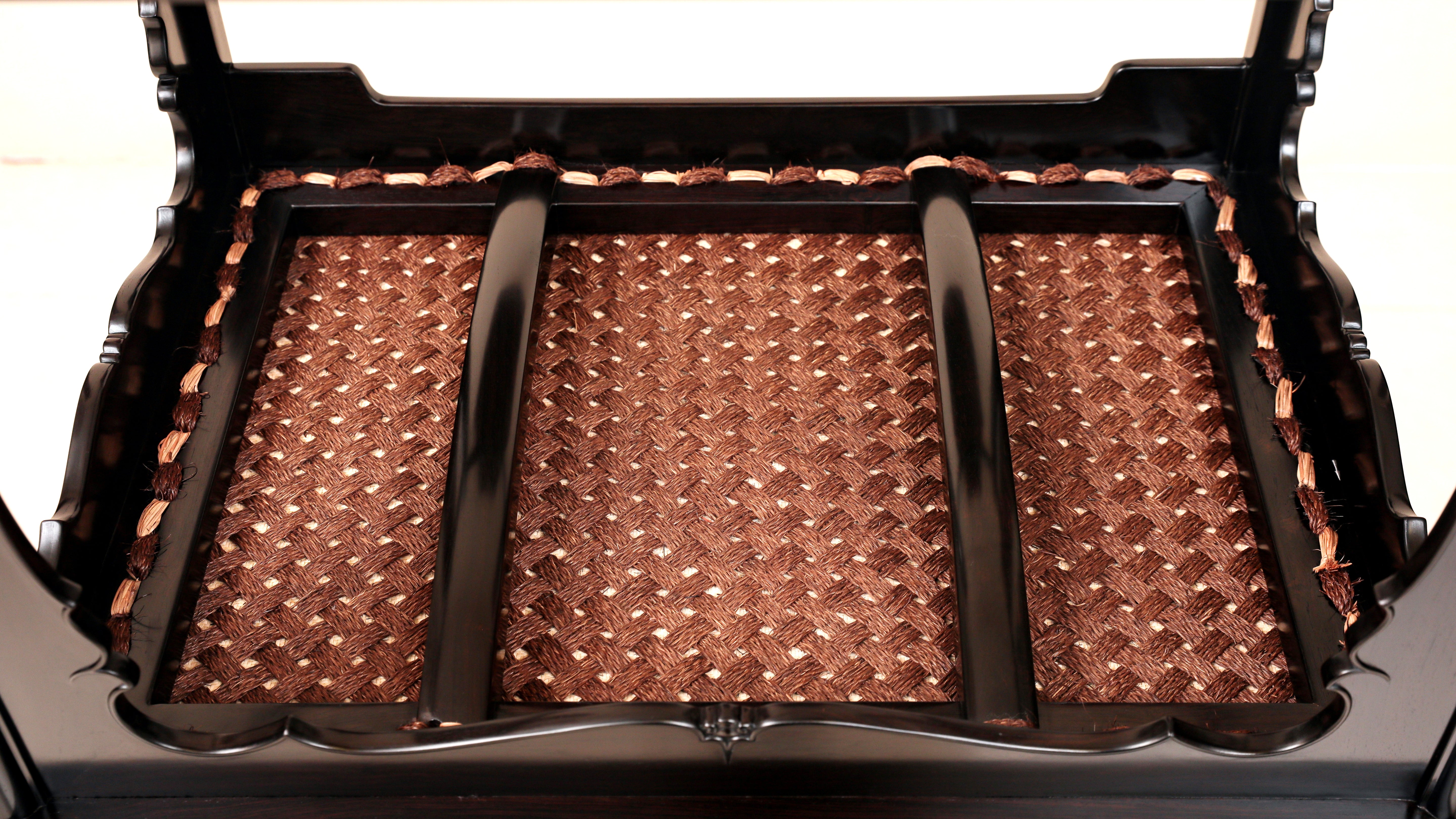 Purple sandalwood inlaid with kylin and phoenix, four-cornered official hat chair