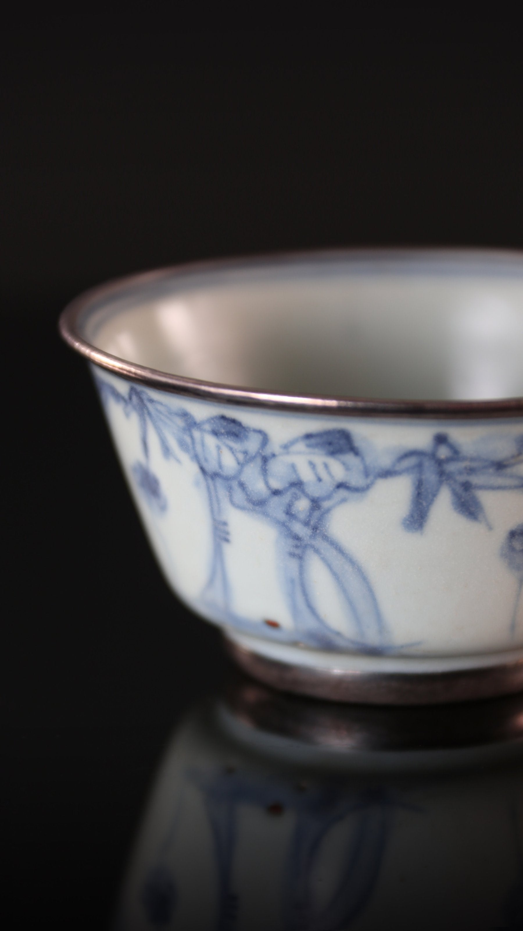 Floral Blue and White Cup