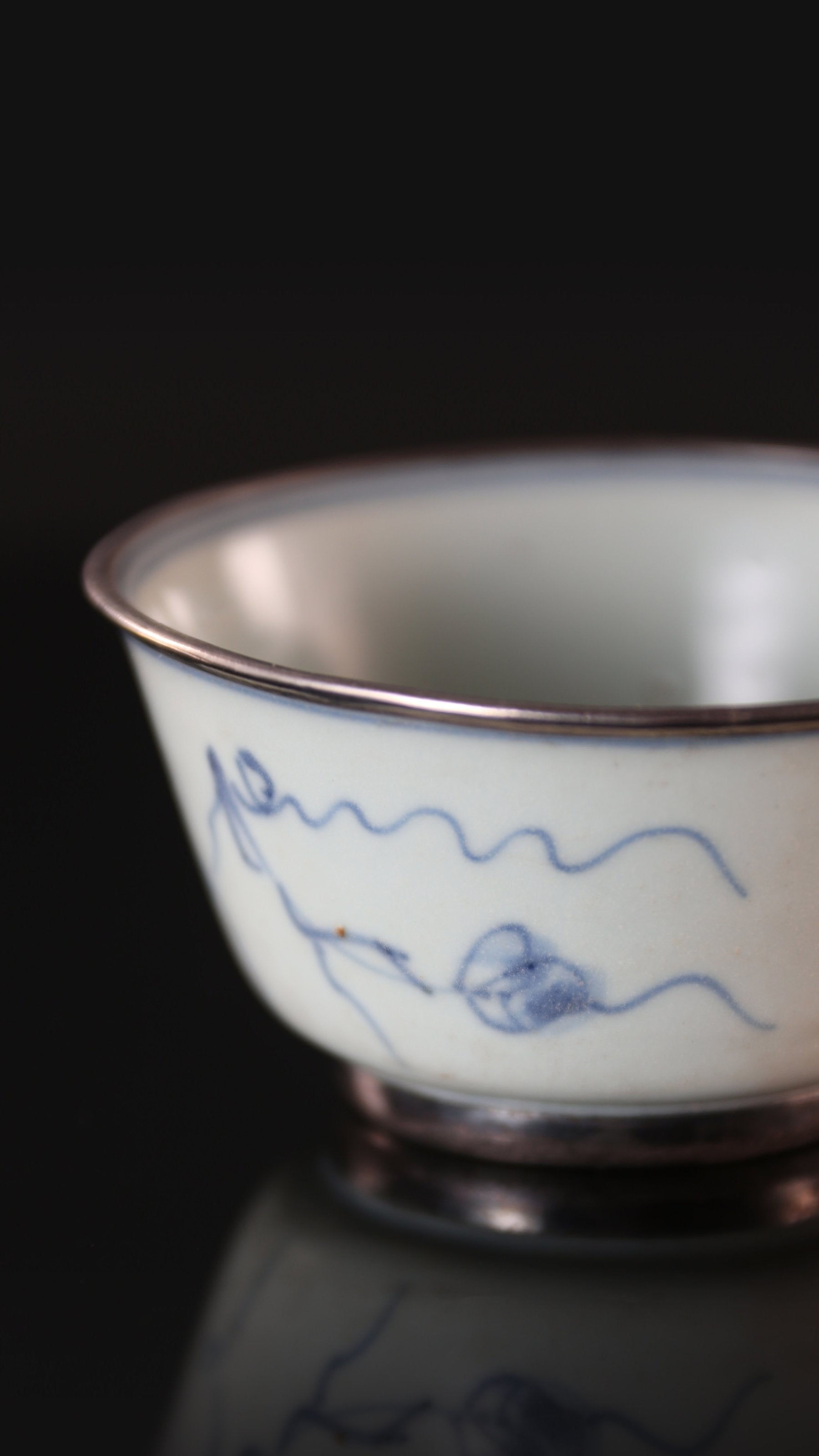 Floral Blue and White Cup