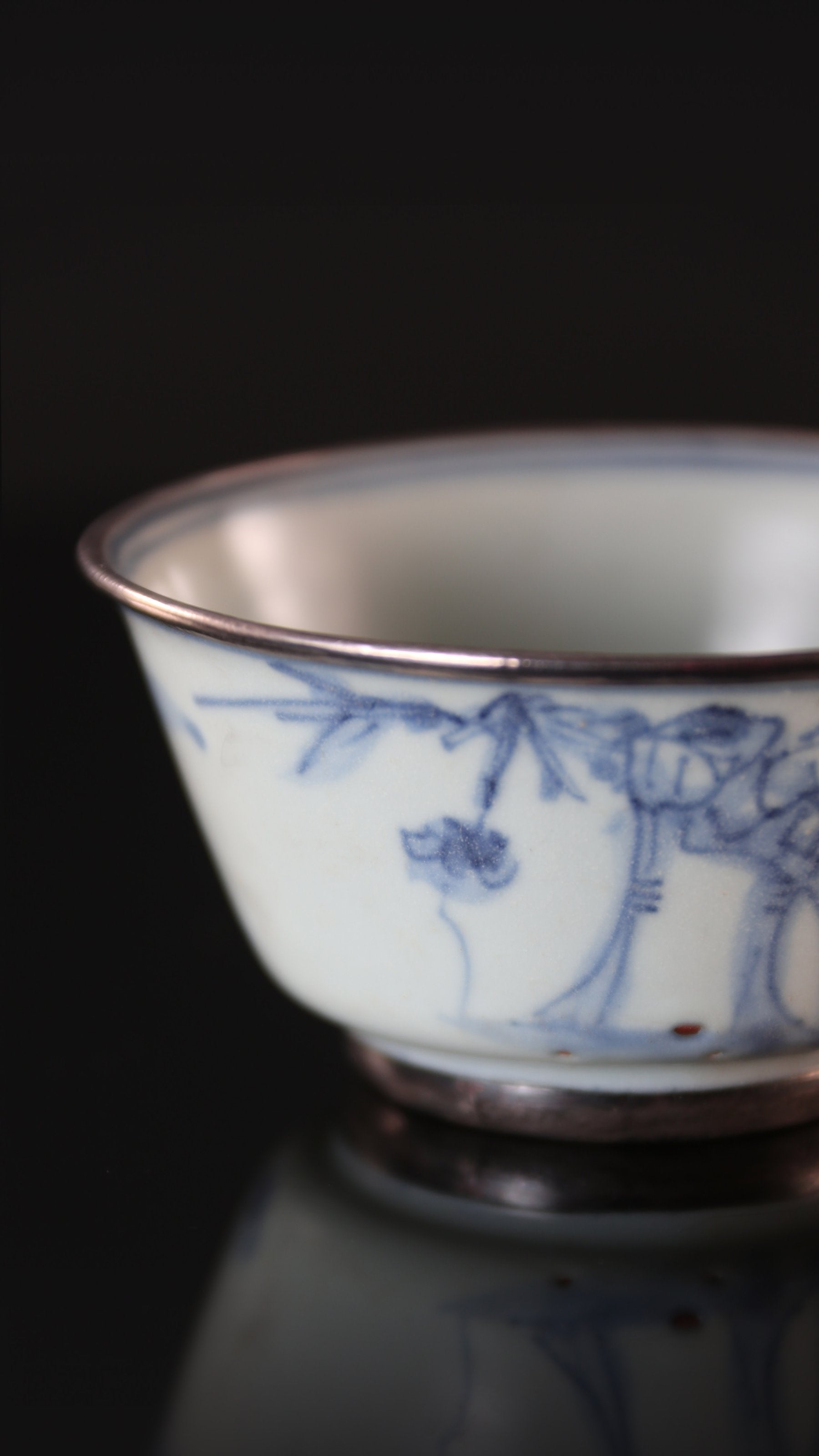 Floral Blue and White Cup