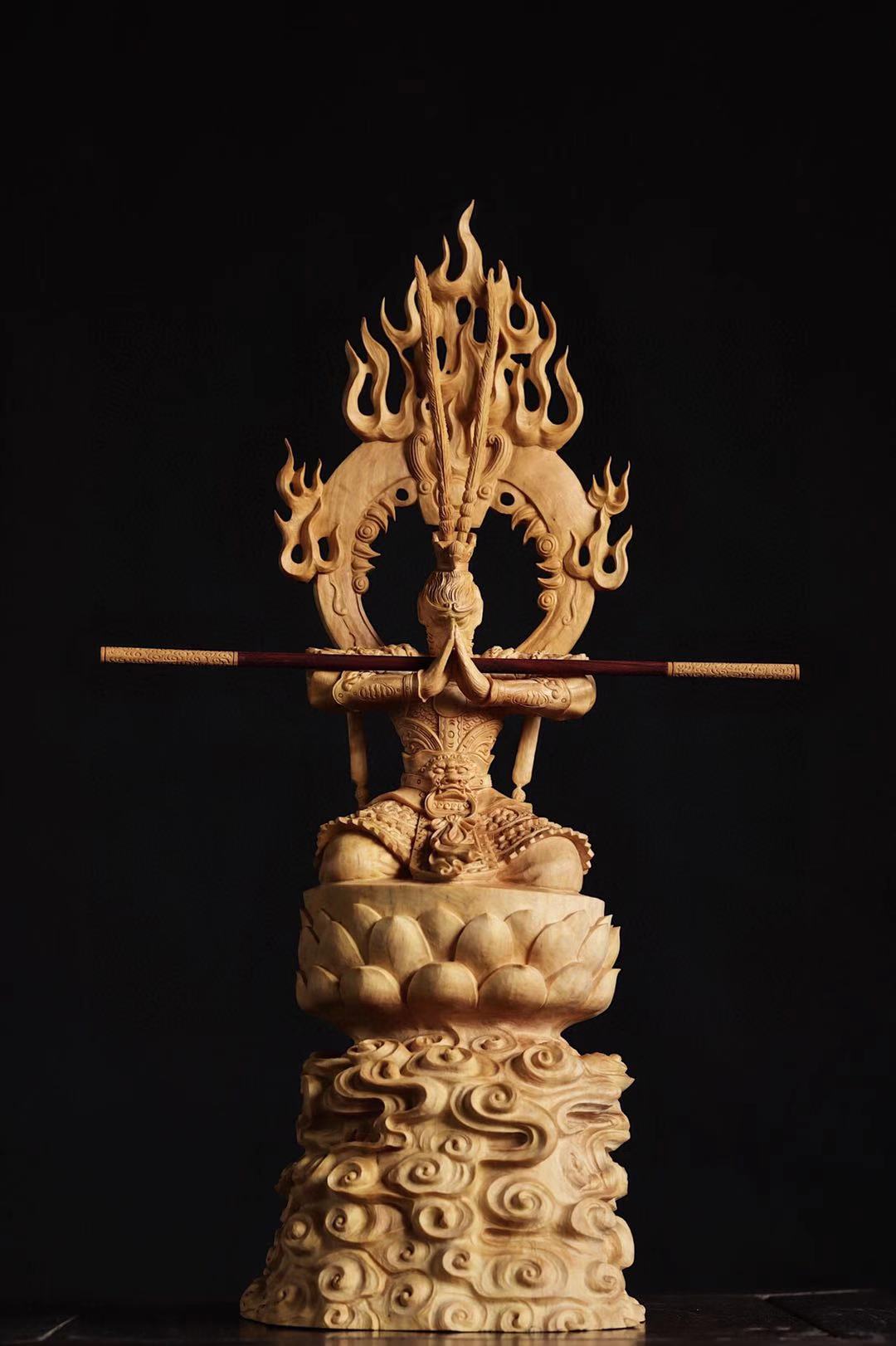 Monkey King Boxwood Carving