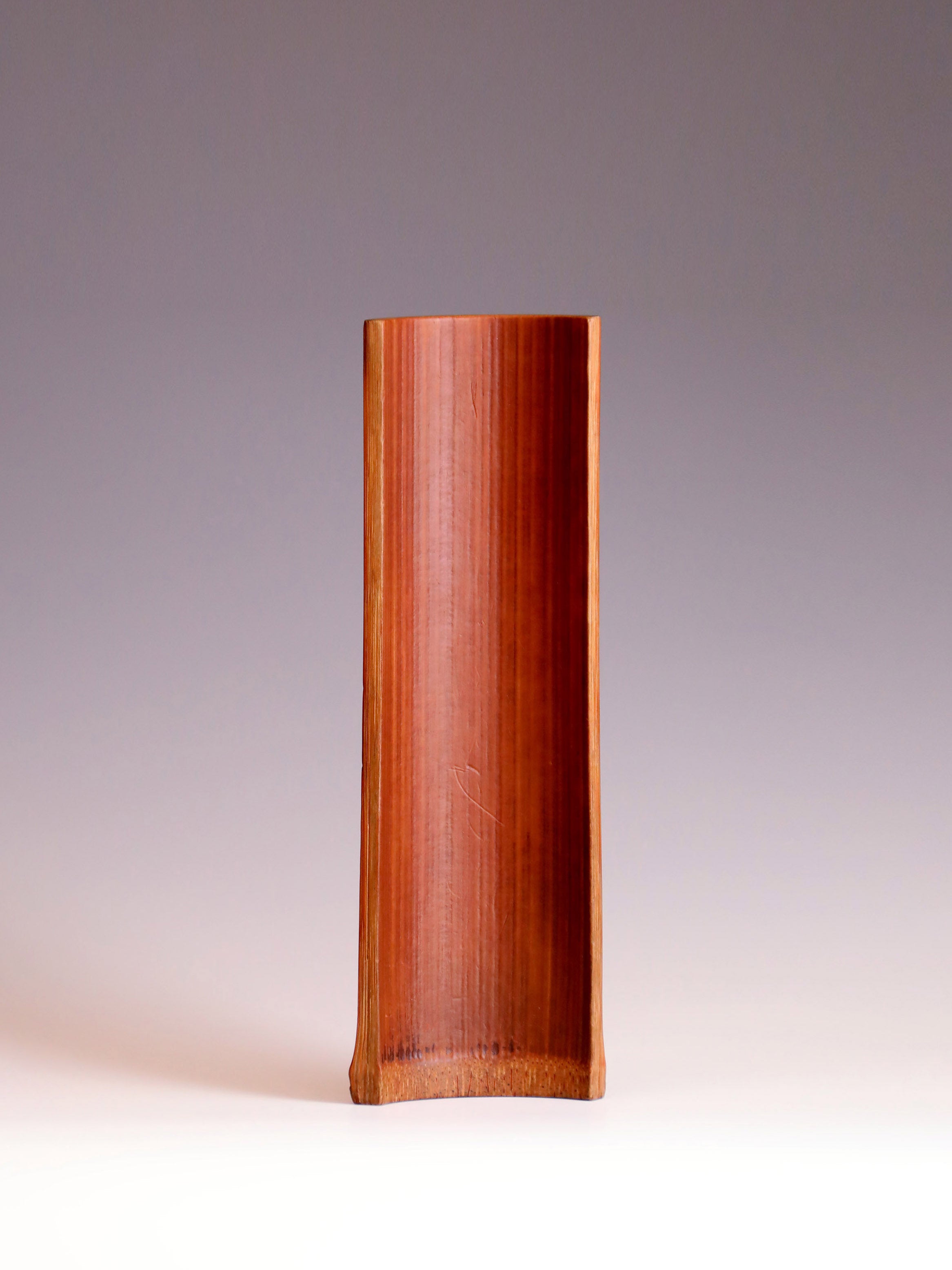 A bamboo tea scoop in the style of Meiji-era artist Katsumin Umino, depicting Hanshan and Shide.