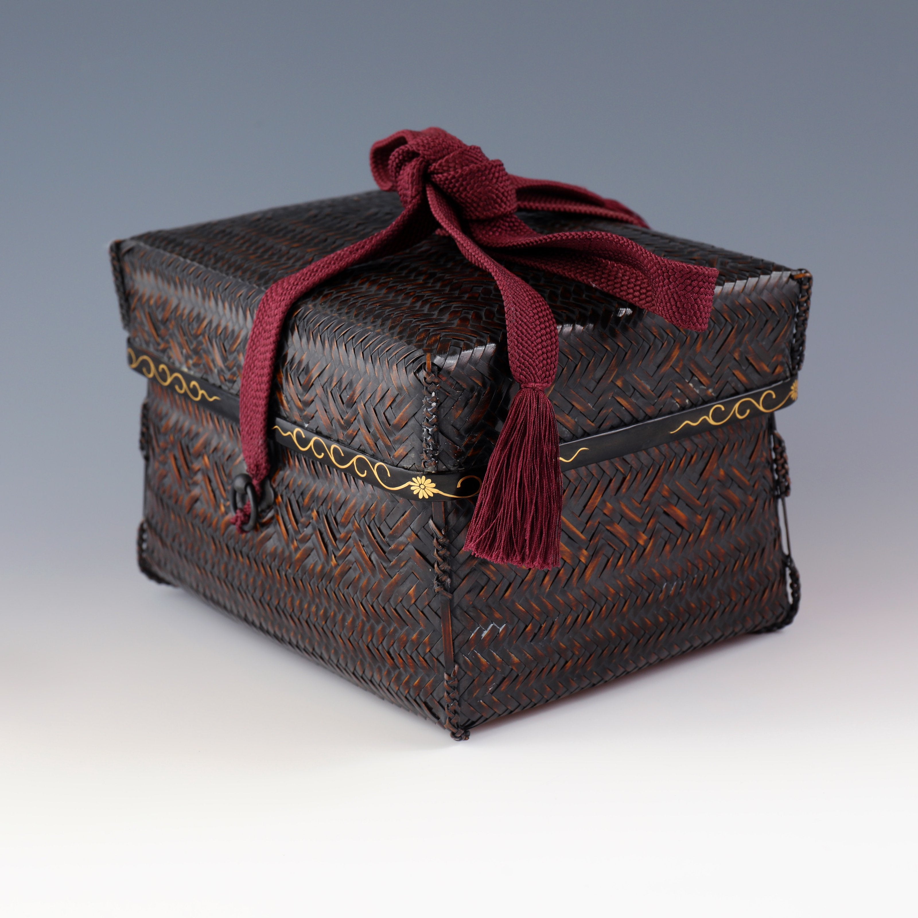 Japanese bamboo tea box from the Showa period