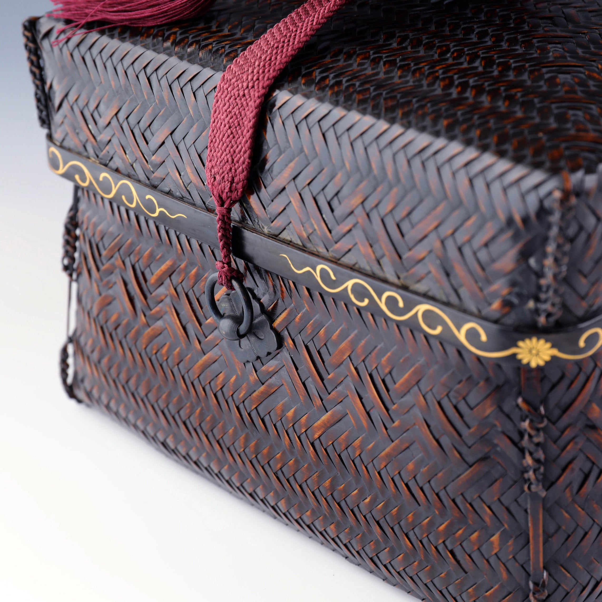 Japanese bamboo tea box from the Showa period