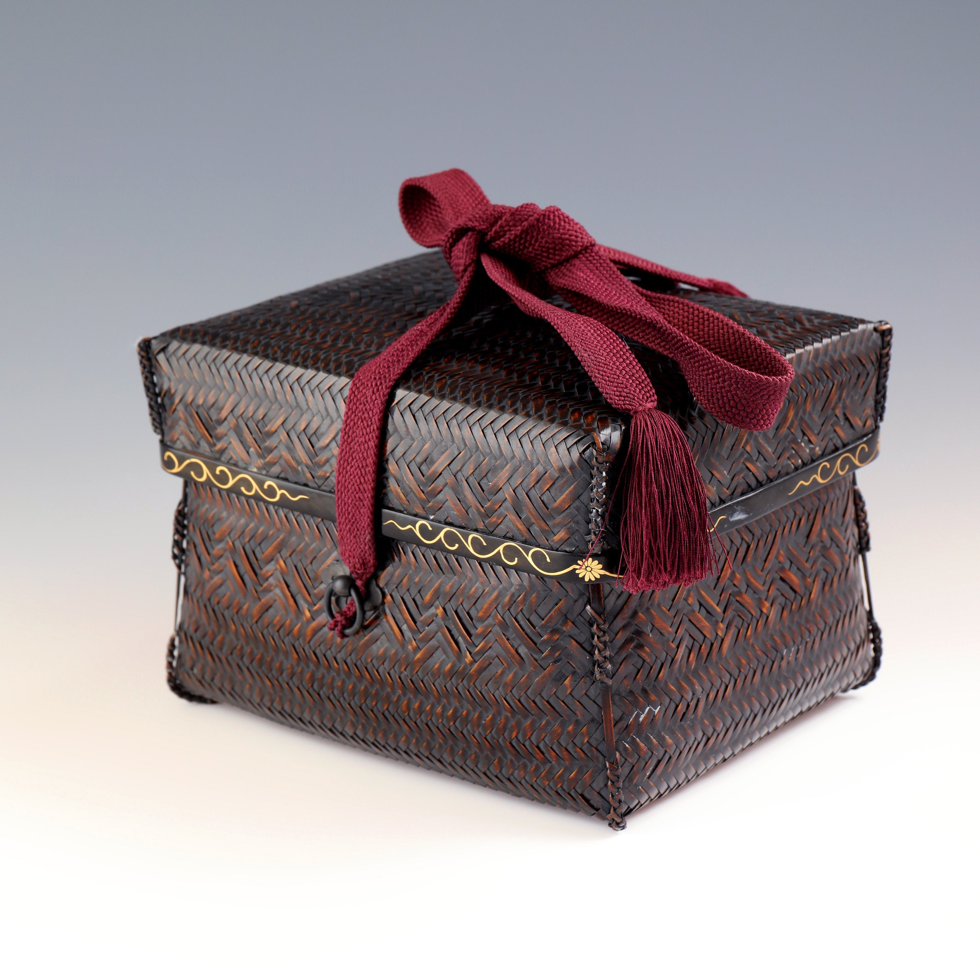 Japanese bamboo tea box from the Showa period