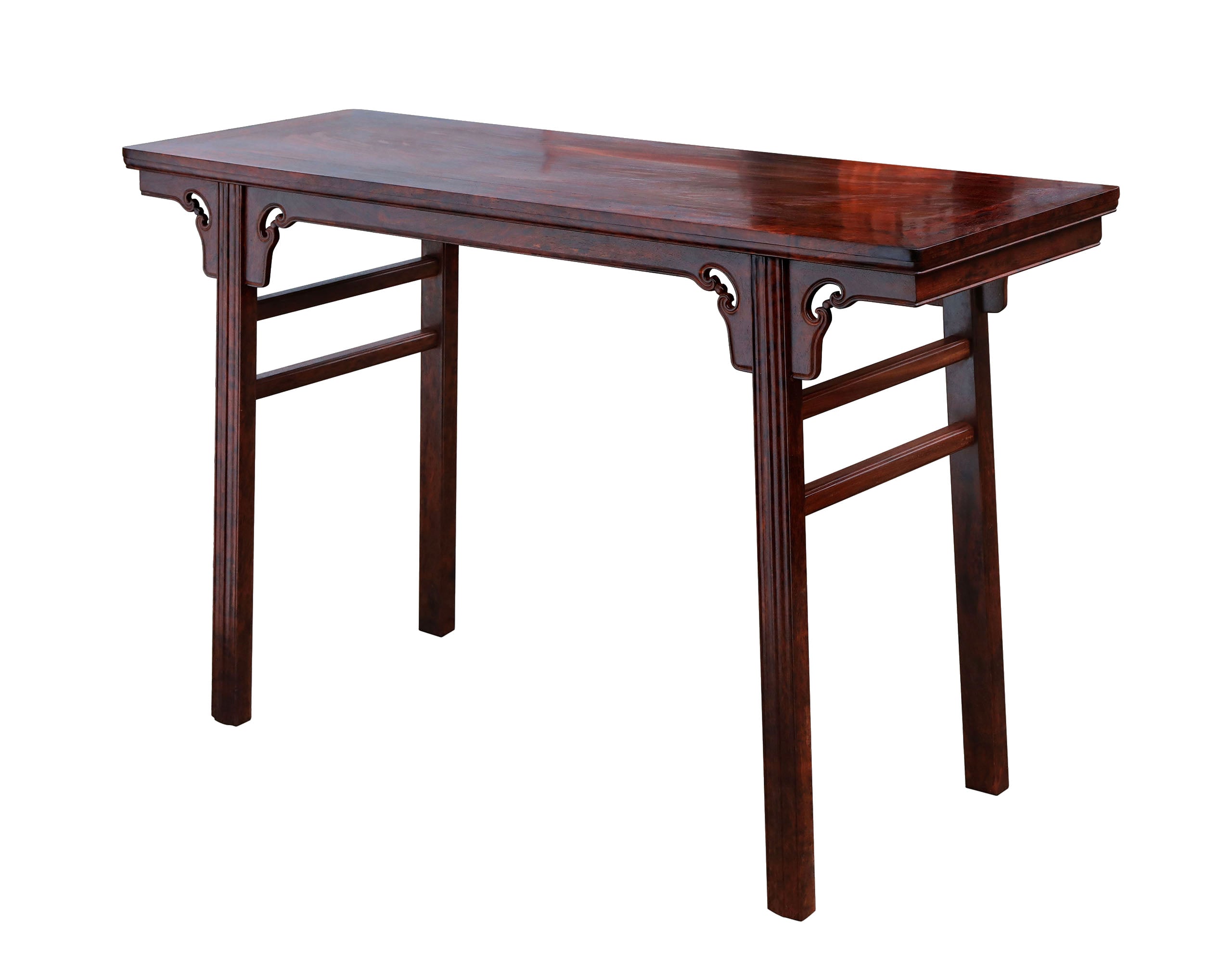 Zambian rosewood/red sandalwood/Burmese rosewood cloud pattern panel table