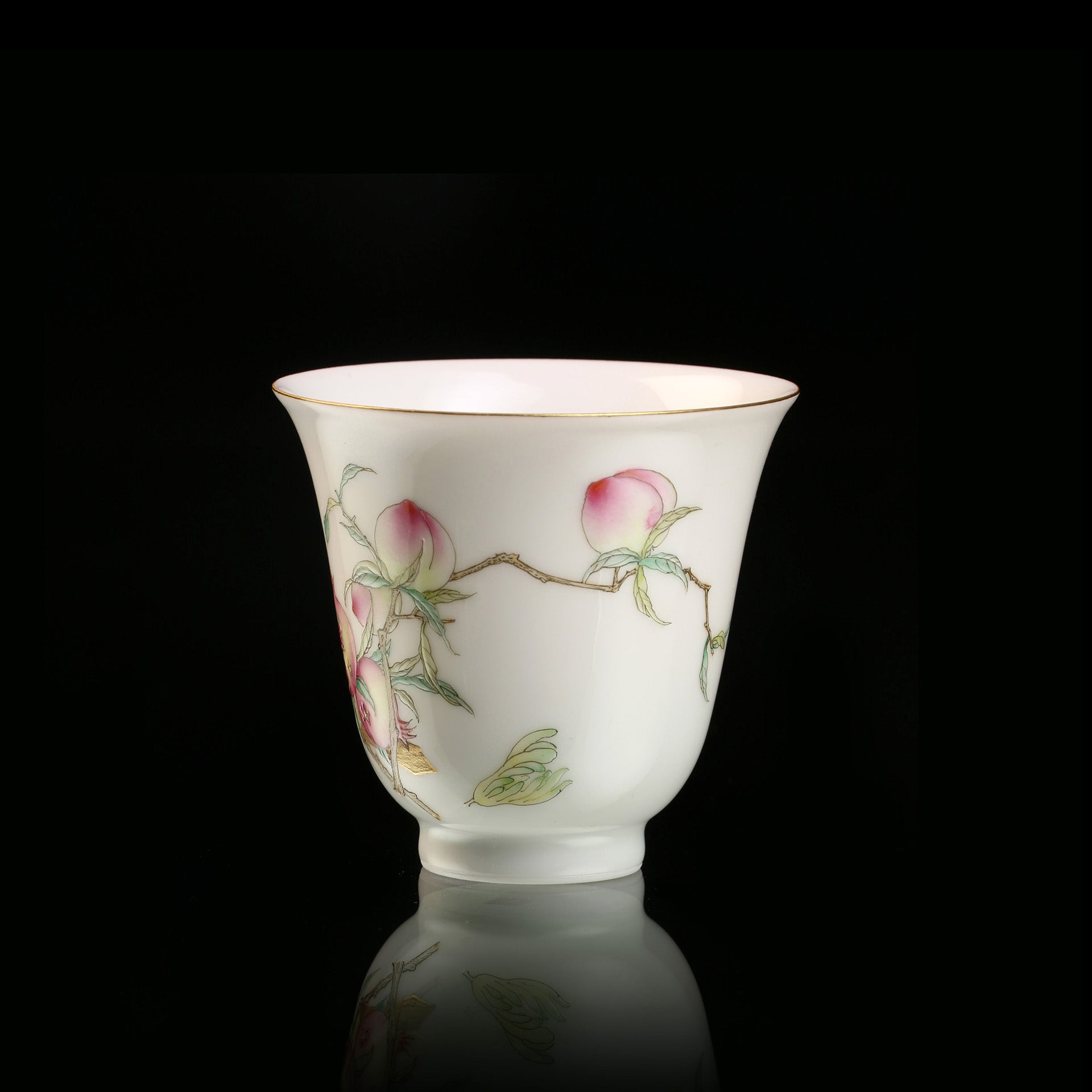 Three-fold tea cup
