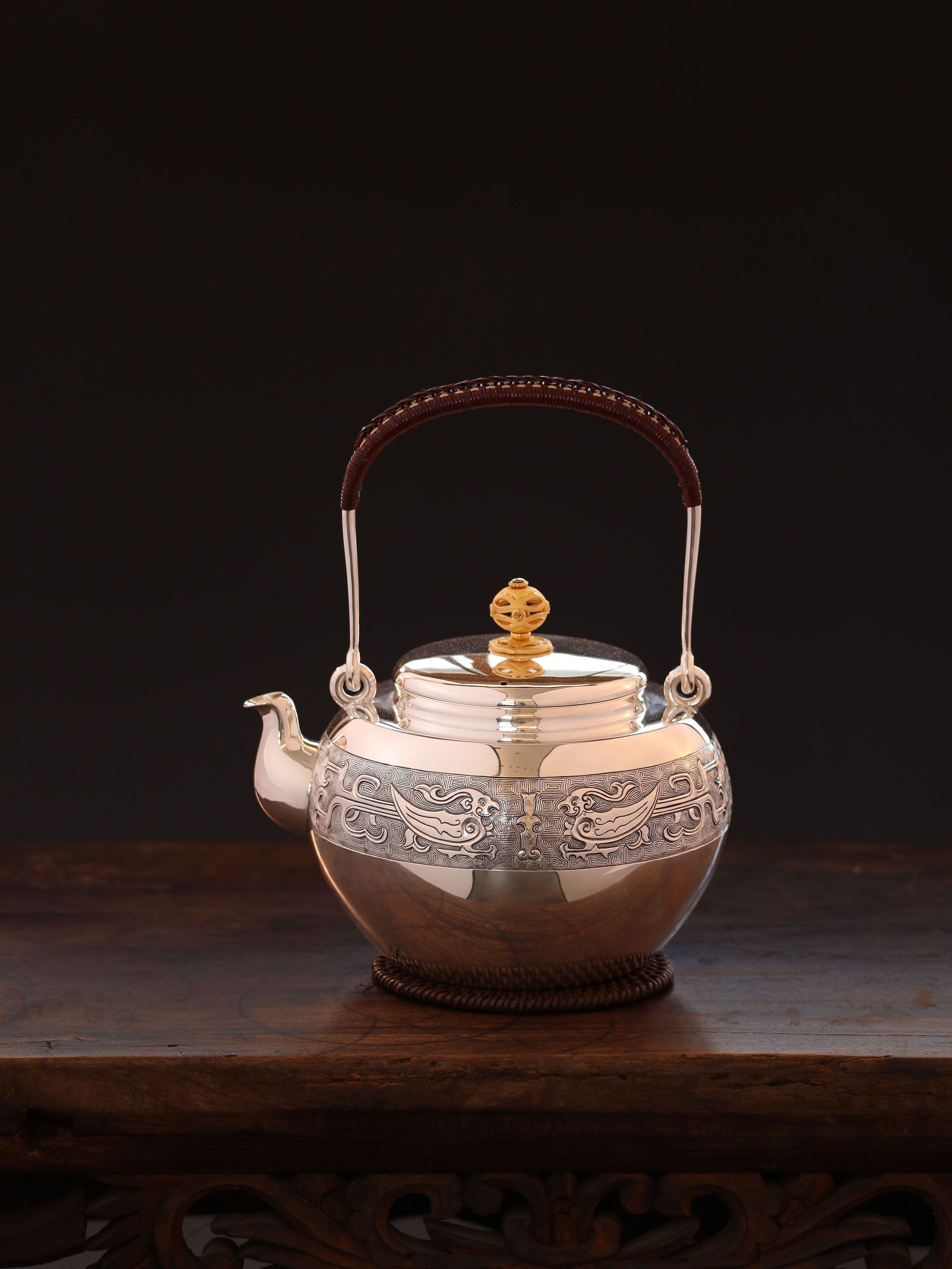 Golden Phoenix Silver Pot