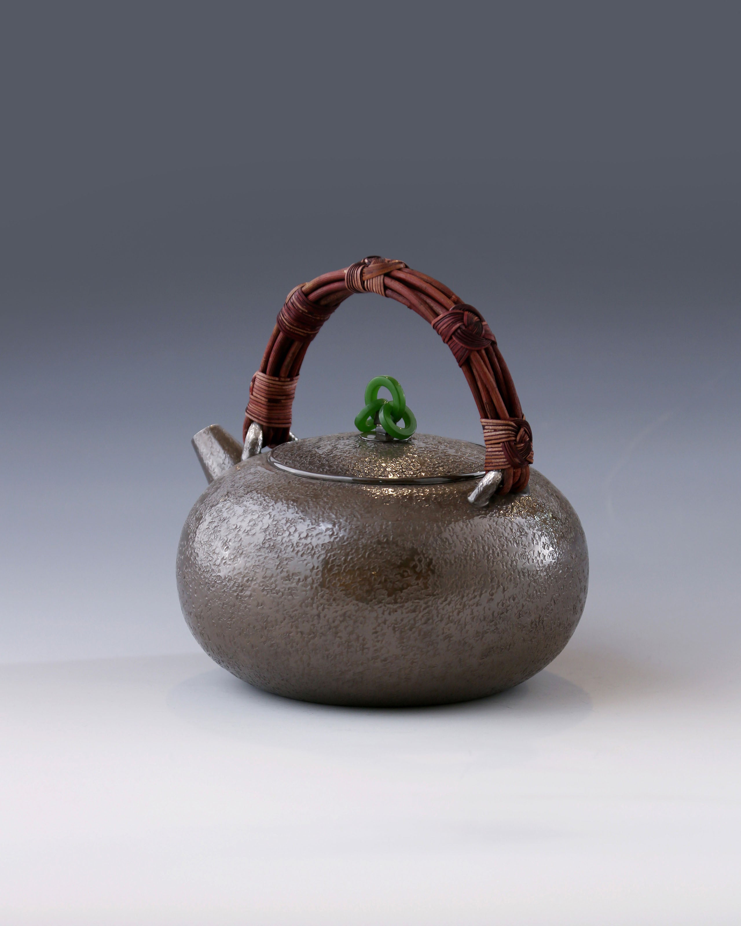 Horse-shaped Ruyi Knot Silver Pot