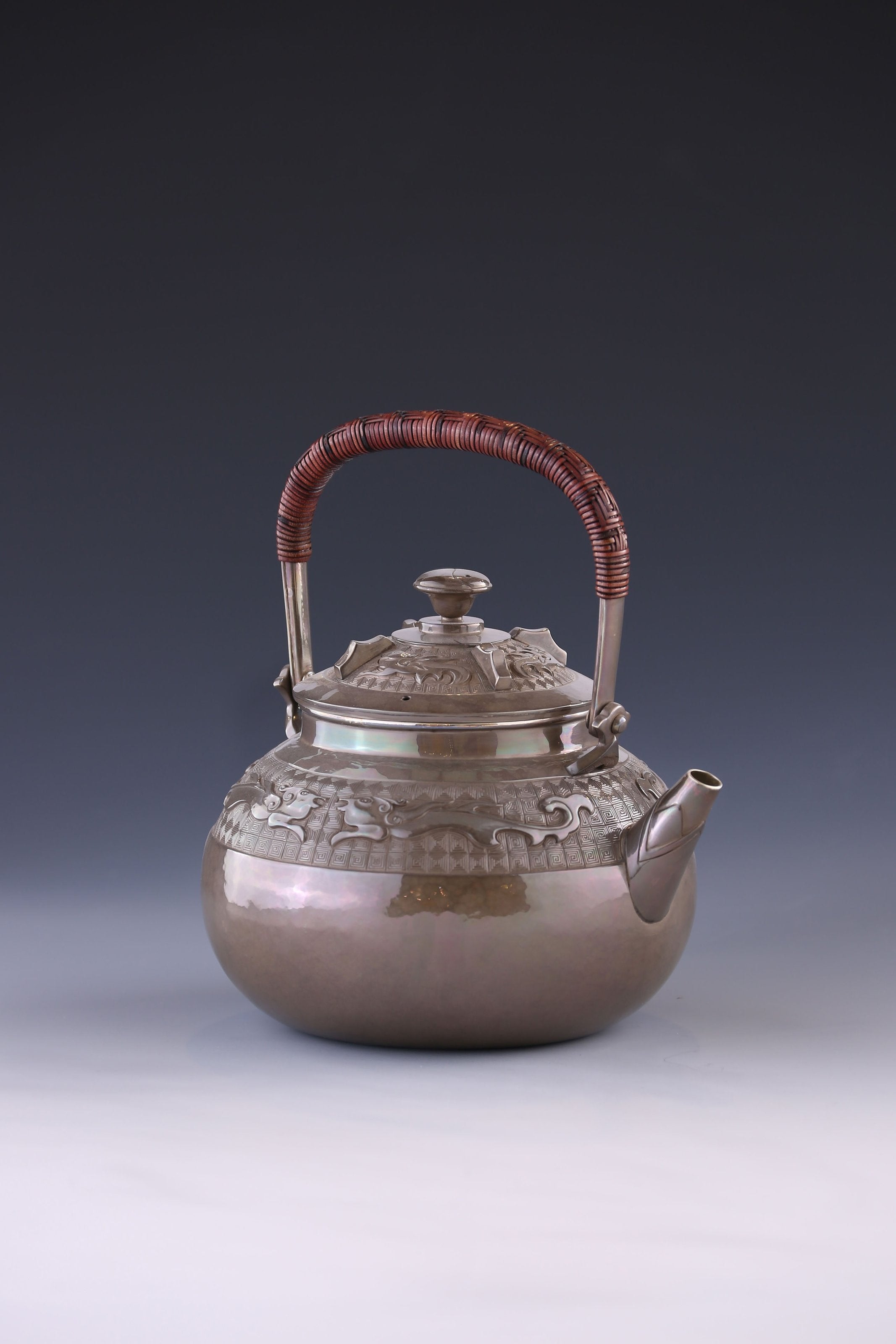 Prosperous Era Taotie Pattern Silver Teapot Series