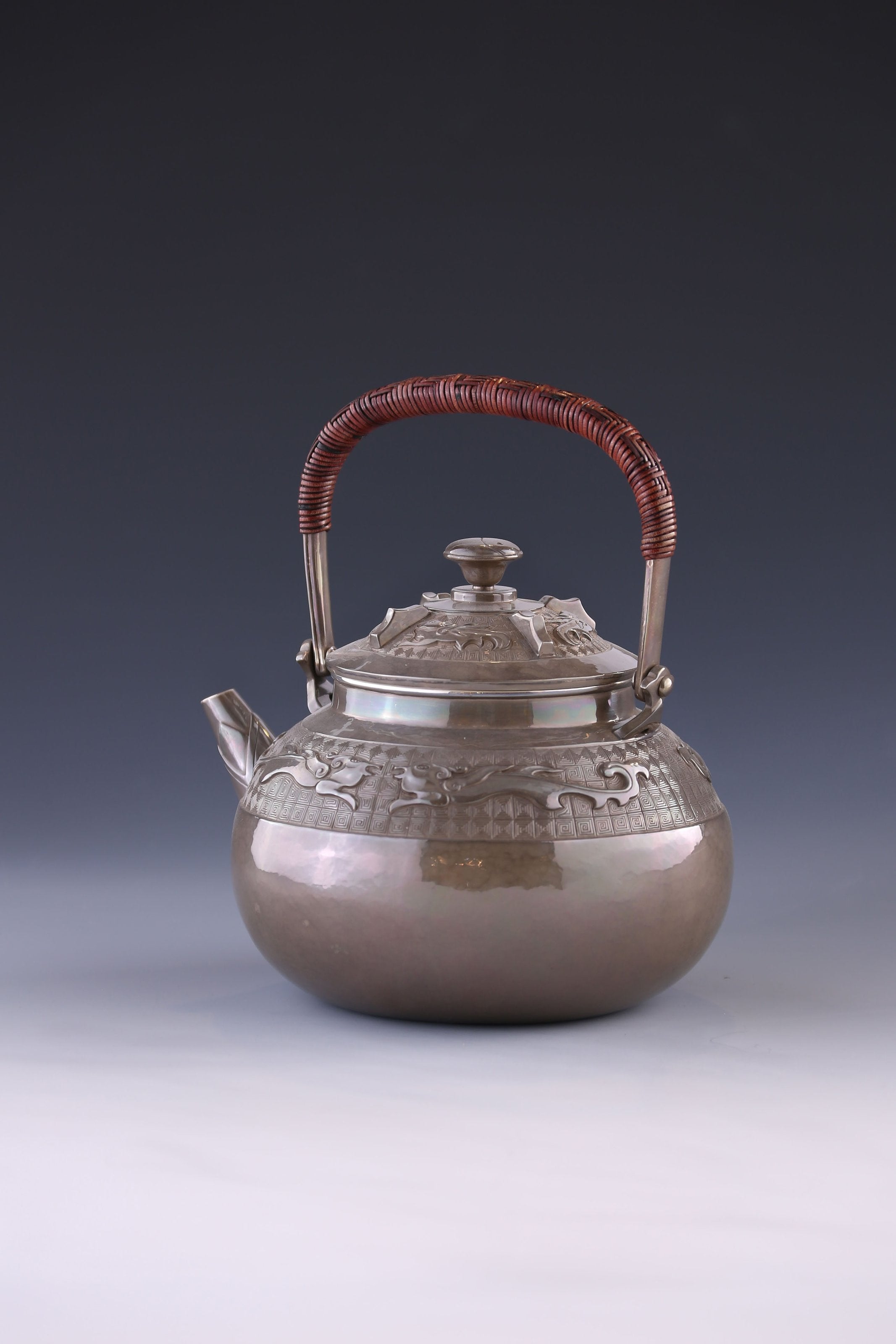 Prosperous Era Taotie Pattern Silver Teapot Series