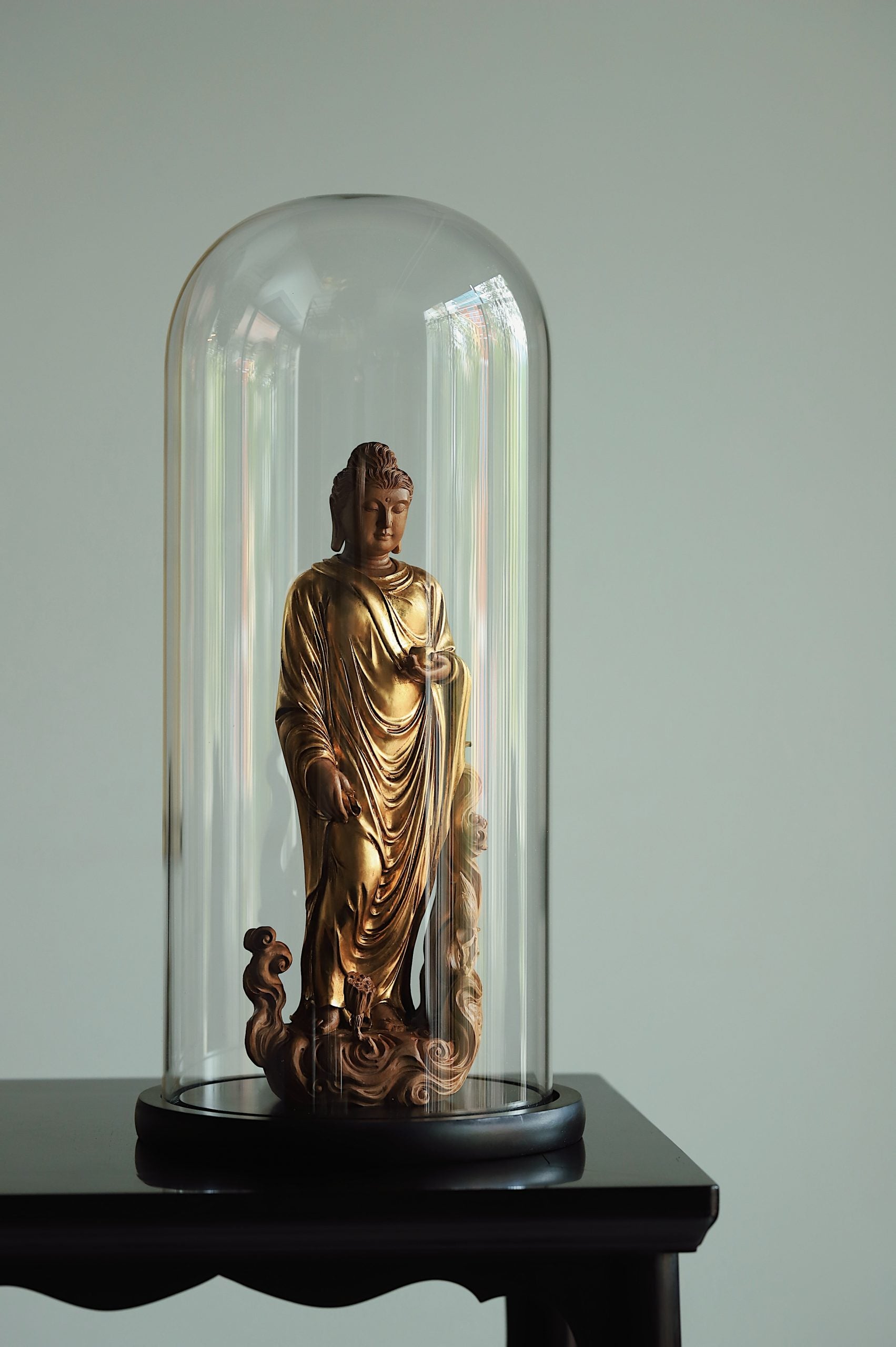 Submerged Old Sandalwood Gilded Shakyamuni