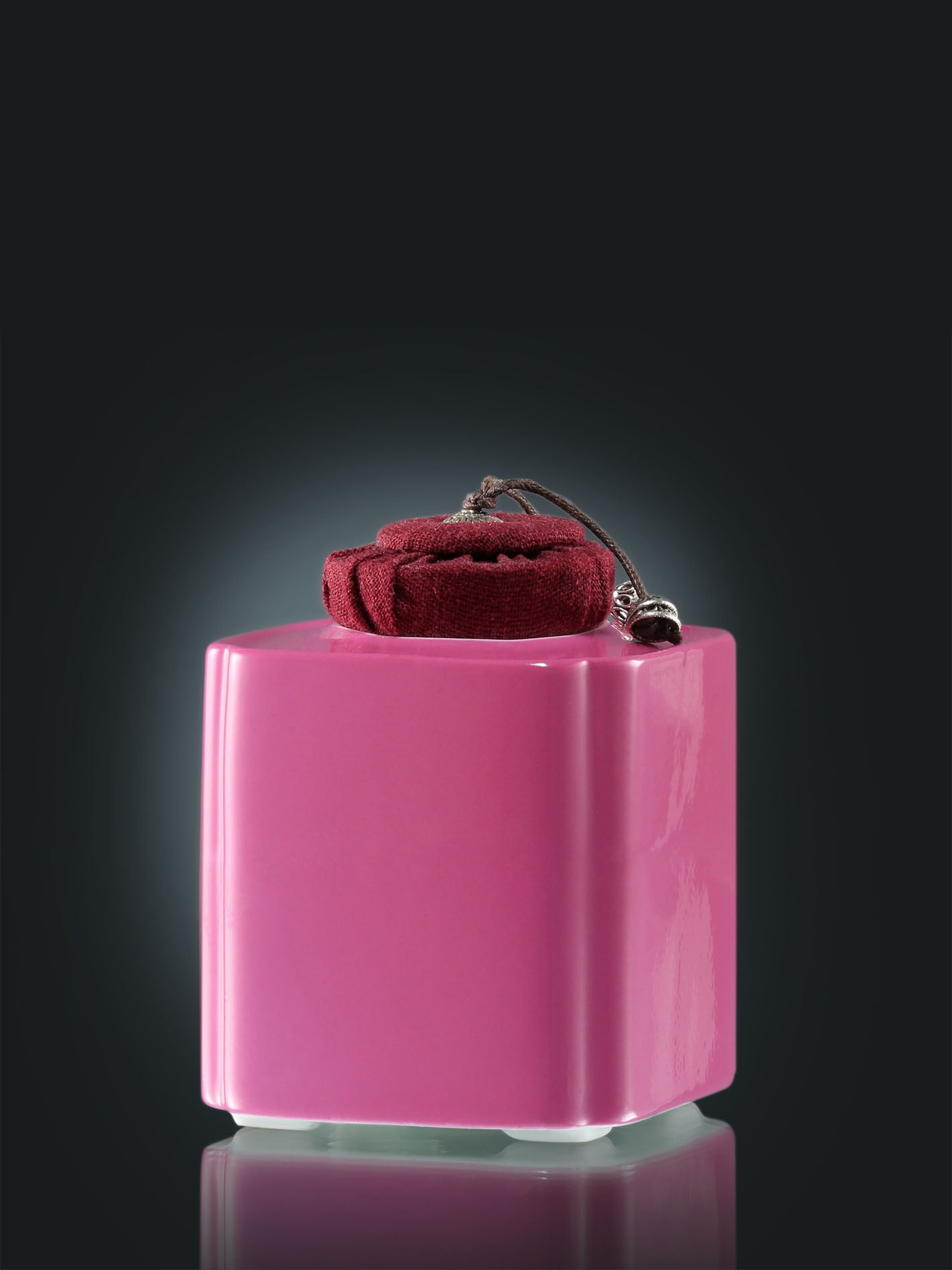 Square cloud-shaped rouge jar