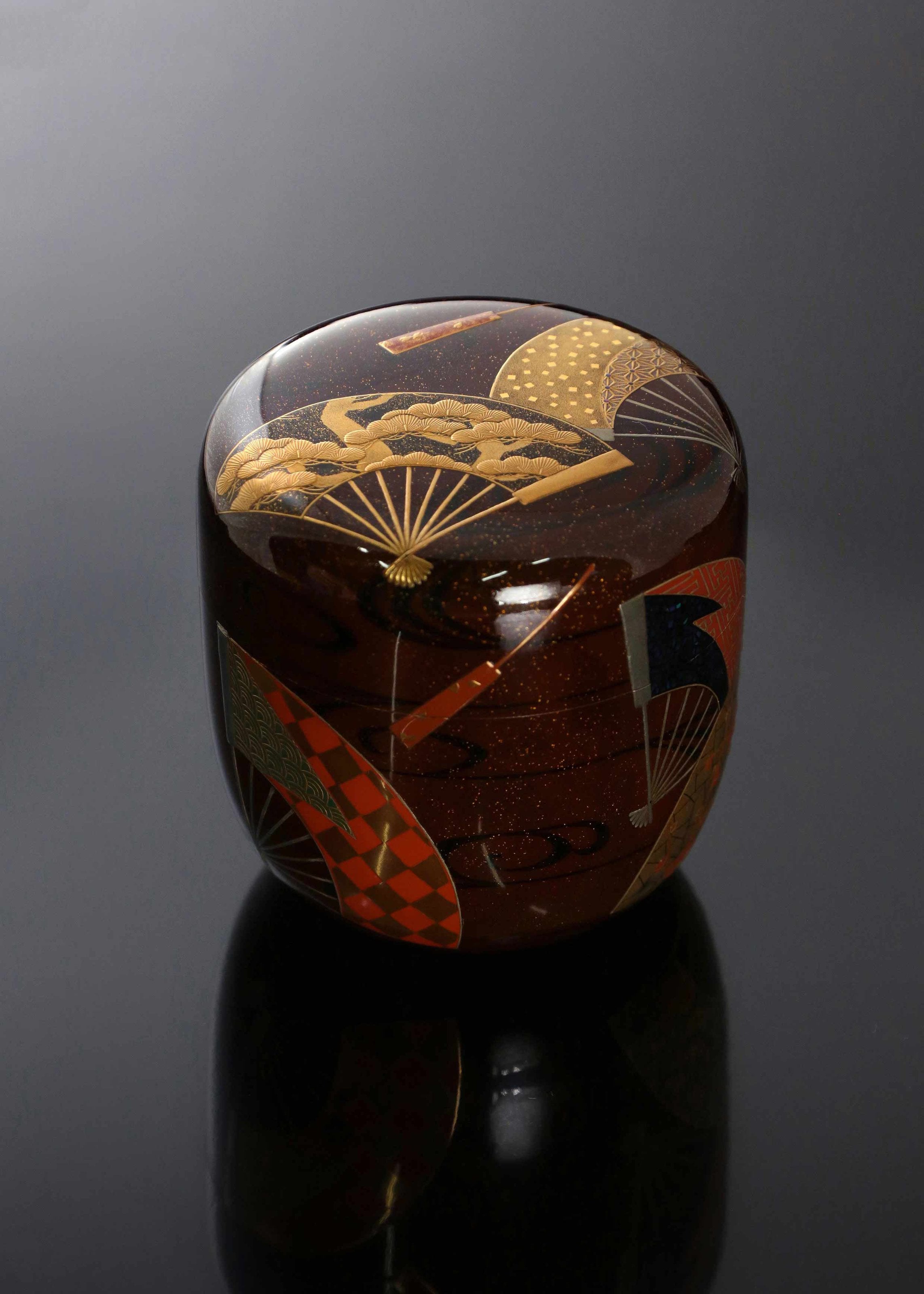 Fan-shaped painting of the Four Gentlemen (tea and jujube) | Songshan's work