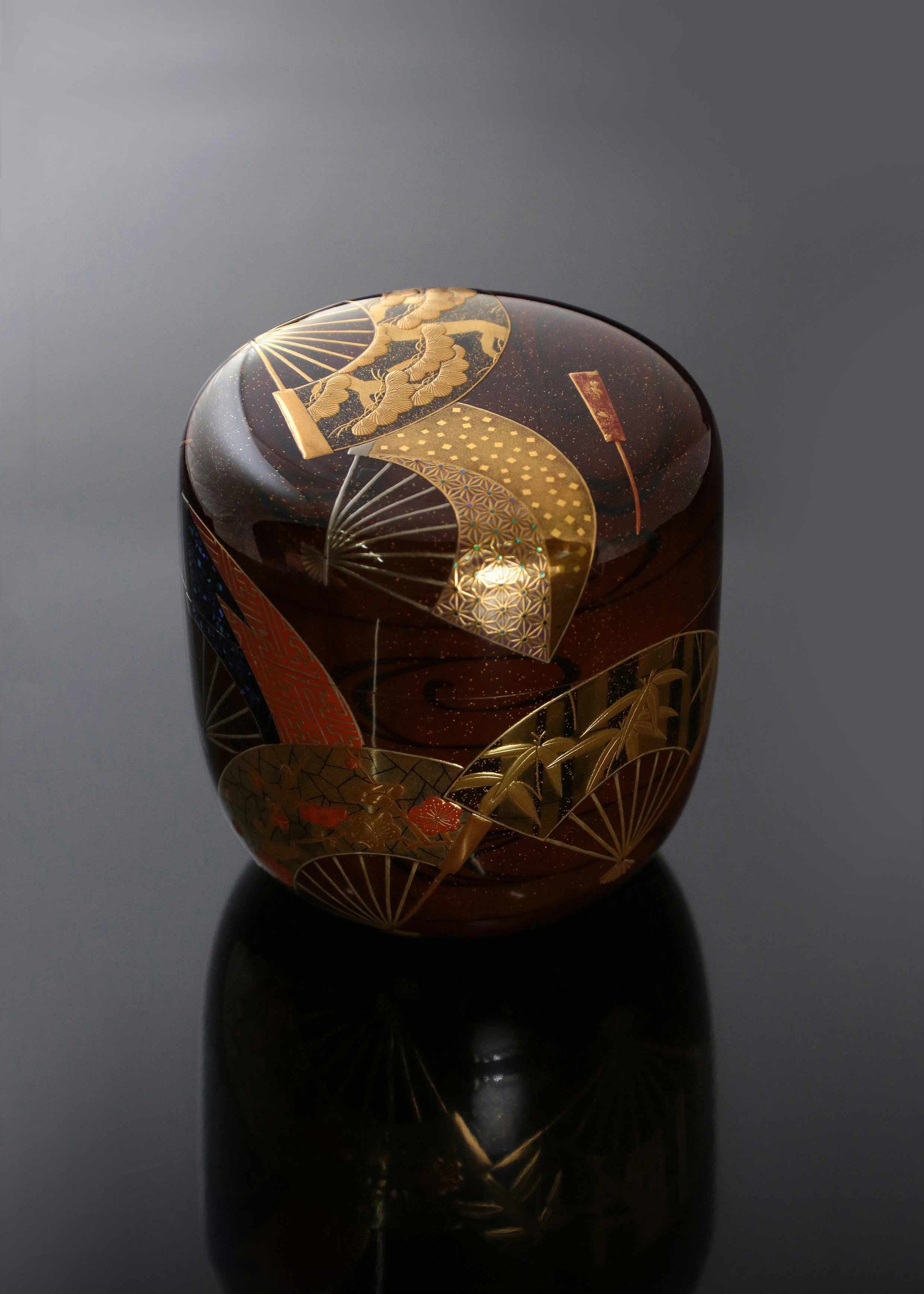 Fan-shaped painting of the Four Gentlemen (tea and jujube) | Songshan's work